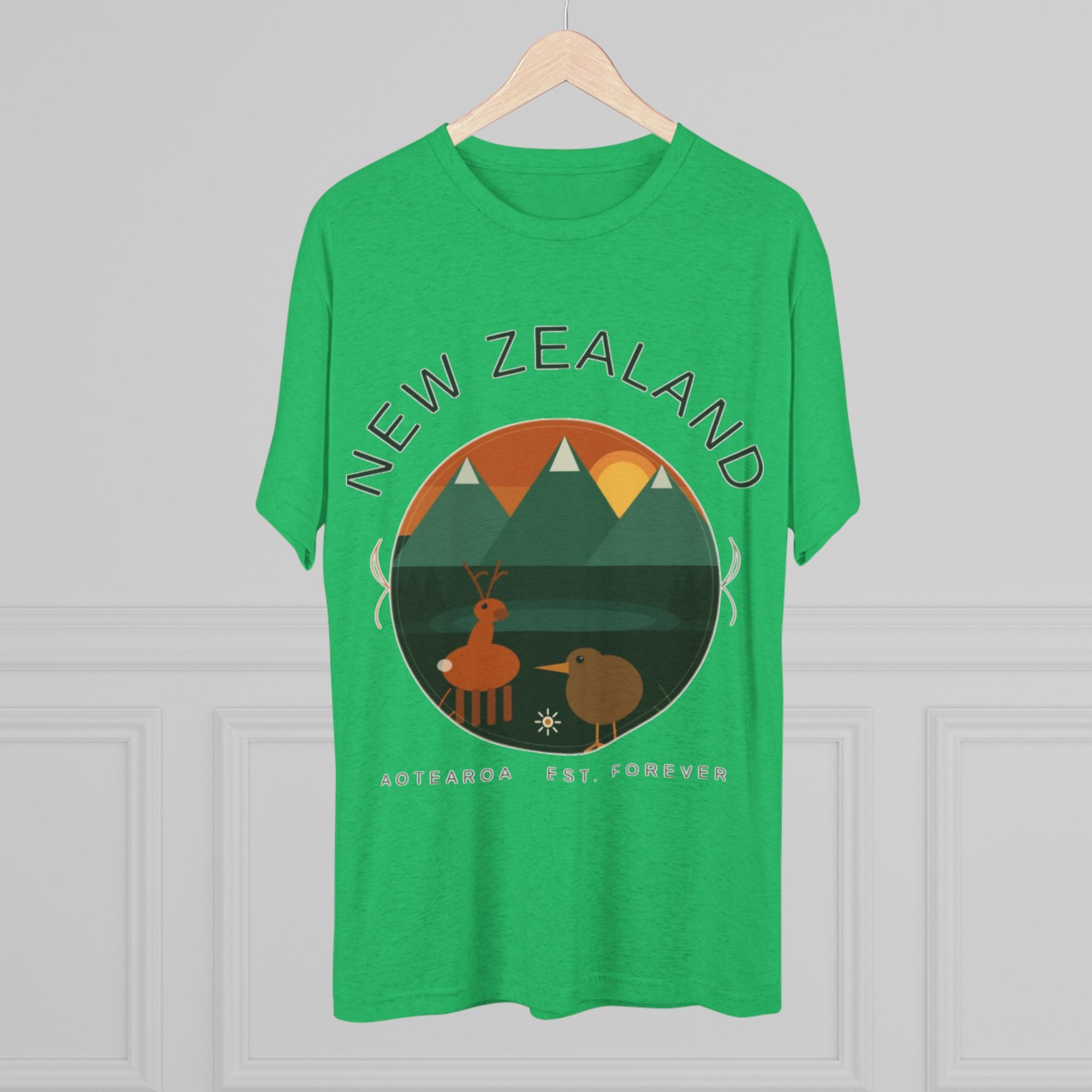 Aotearoa New Zealand Tri-Blend Tee, Classic Soft Shirt for Men &amp; Women, Kiwi Travel Top, Vintage Tshirt, Souvenir