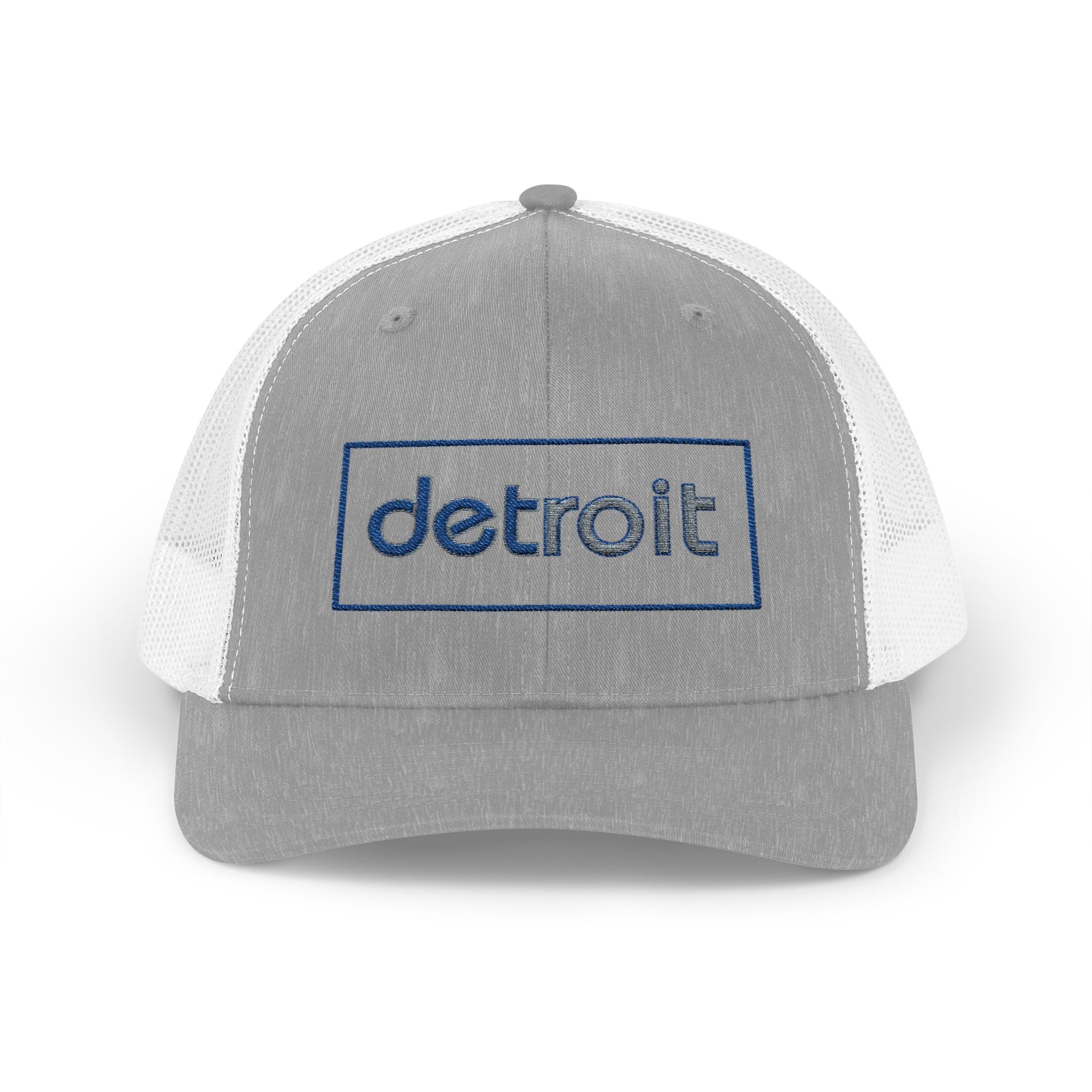 Detroit Embroidered Hat | Blue and Silver Cap | Detroit Football Hat | Minimalist Detroit Hat | Snapback Trucker Cap Gift