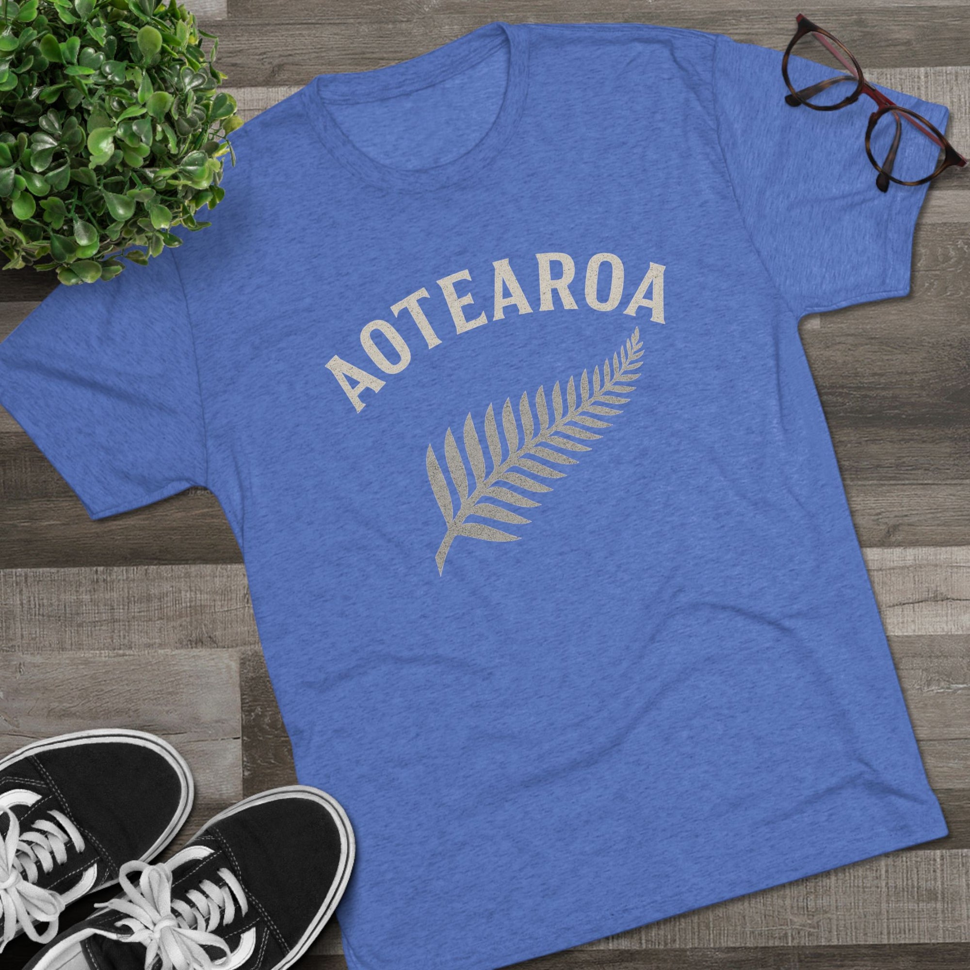 Aotearoa New Zealand Tri-Blend Tee, Classic Soft Shirt for Men &amp; Women, Kiwi Travel Top, Vintage Tshirt, Comfortable Cotton Blend, Souvenir