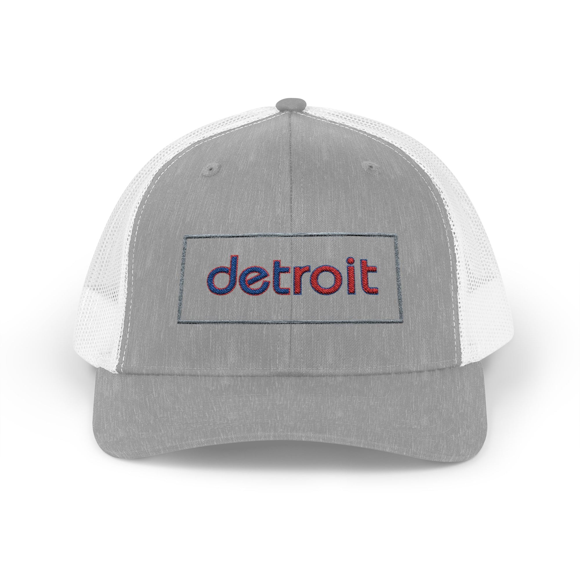 Detroit Hat Embroidered | Red Blue Detroit Cap | Lowercase Detroit Hat | Detroit Basketball Colors Hat | Minimalist Snapback | Trucker Hat