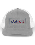 Detroit Hat Embroidered | Red Blue Detroit Cap | Lowercase Detroit Hat | Detroit Basketball Colors Hat | Minimalist Snapback | Trucker Hat