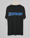 Copy of Detroit Blue & White Triblend T-Shirt | Old English Detroit Tee | Super Soft Vintage Detroit Shirt | Detroit Streetwear | Motor City Tee