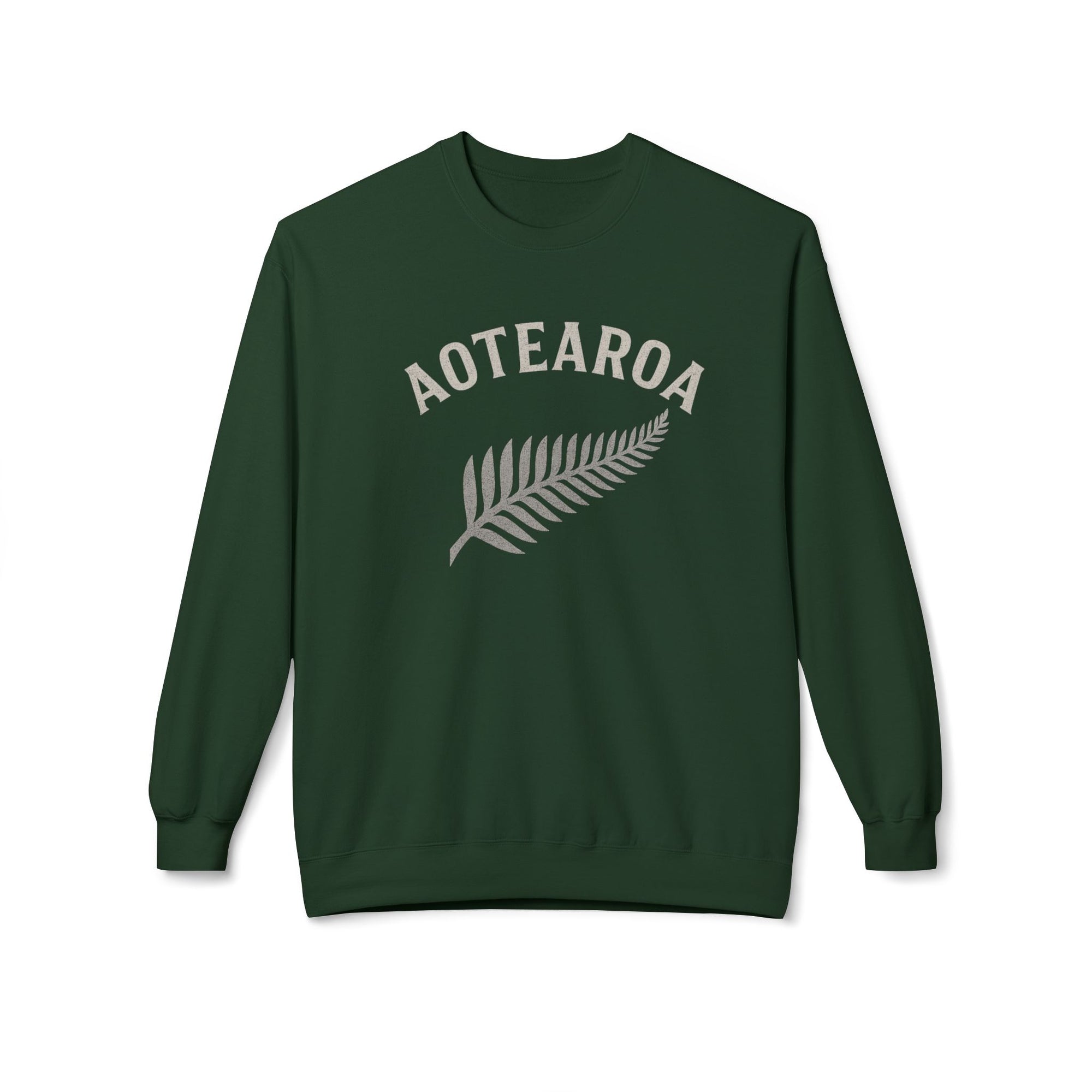 Aotearoa Fern Crewneck Sweatshirt | New Zealand Silver Fern