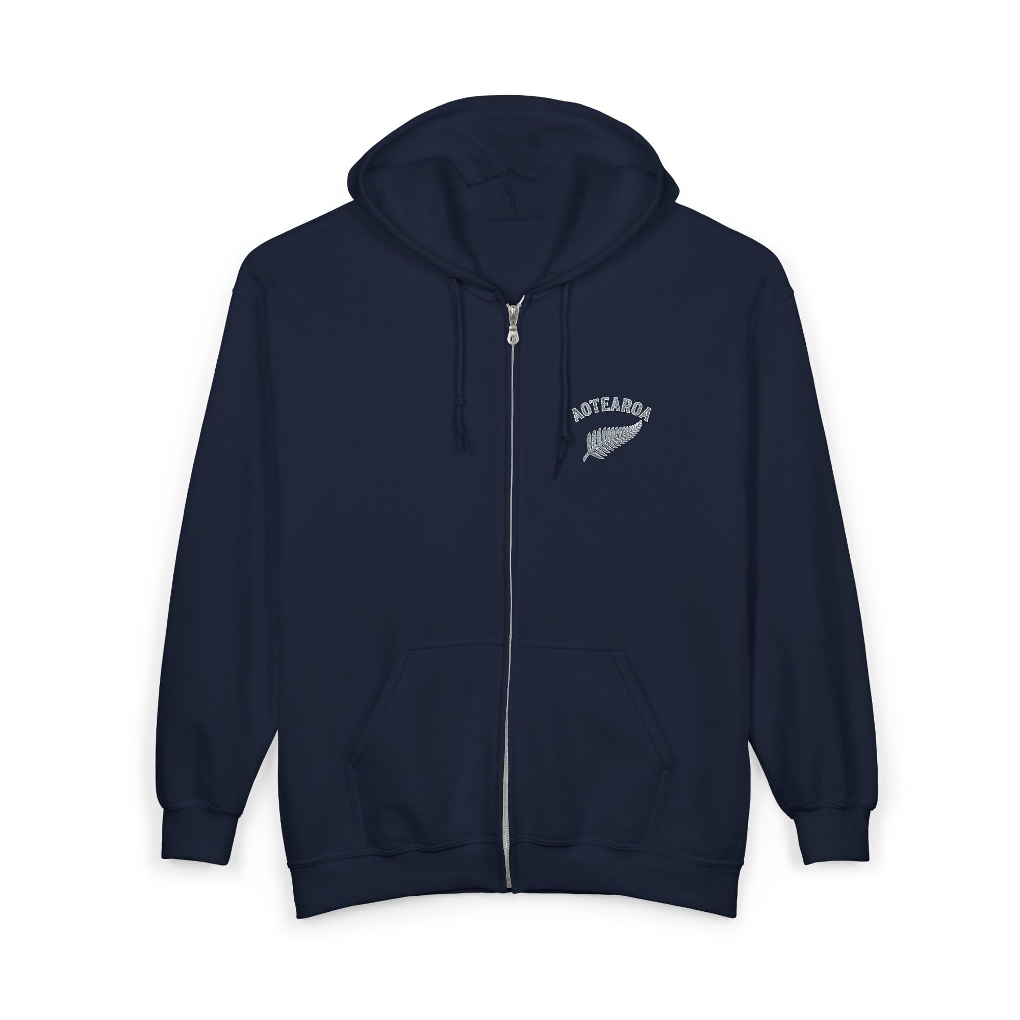 Aotearoa Zip Hoodie | New Zealand Hoodie | Silver Fern Hoodie | Kiwi Hoodie | Full Zip Hooded Sweatshirt | NZ Pride Hoodie