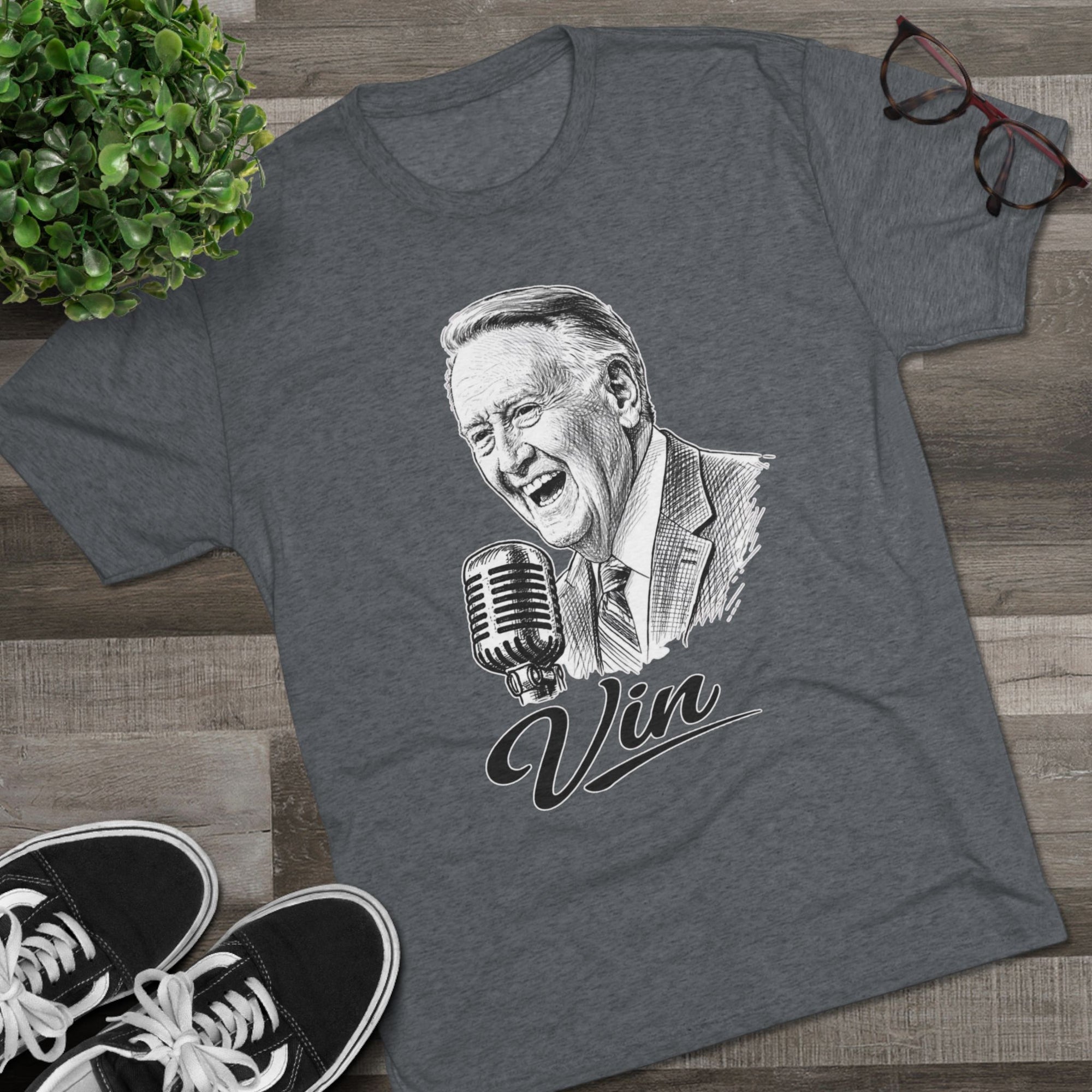 Vin Scully Shirt, Baseball Broadcaster Tribute Tee, Vintage Baseball Announcer Shirt, Dodgers Broadcaster Inspired Shirt, Baseball Fan Gift