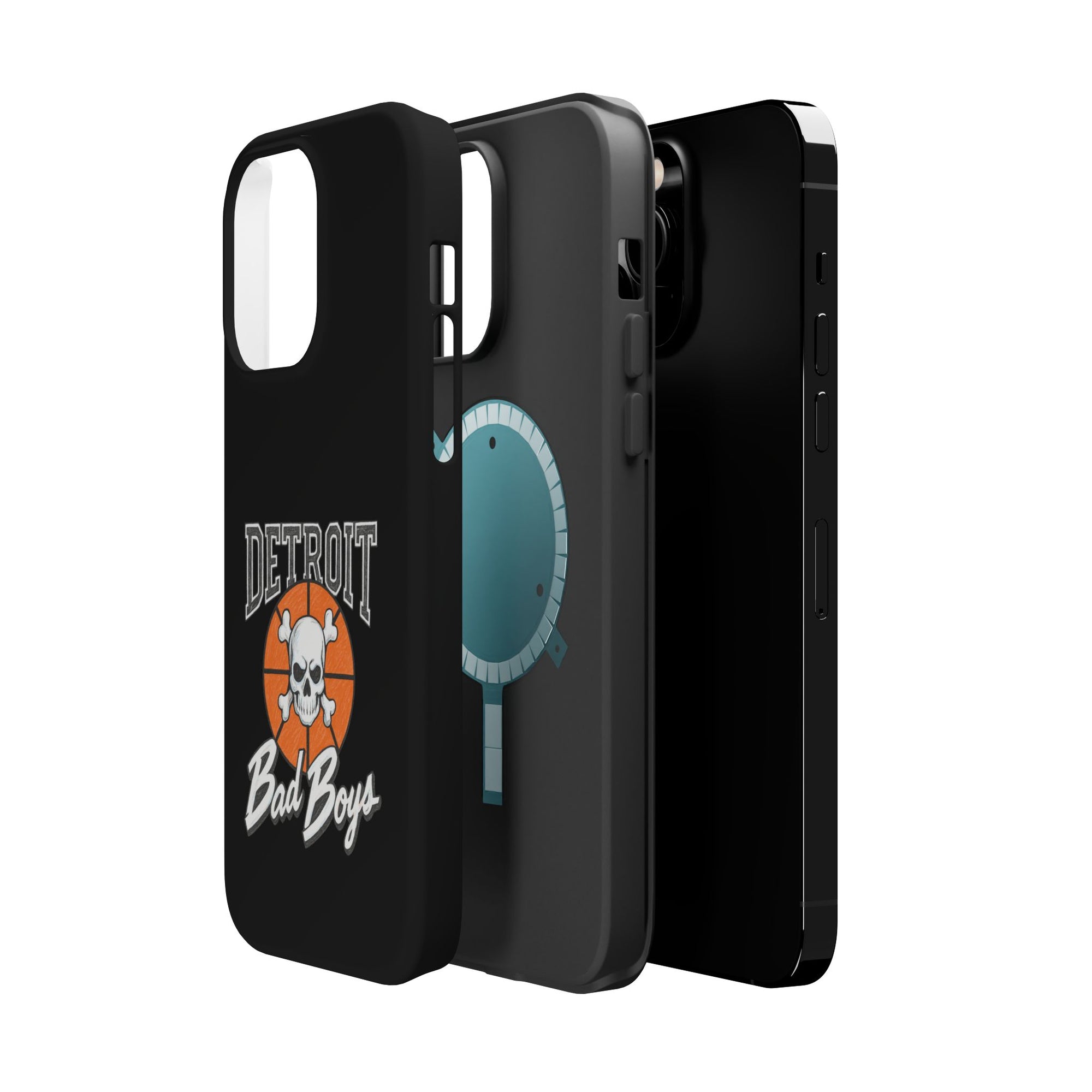 Detroit Bad Boys Skull Basketball Phone Case - Magnetic Impact-Resistant Case