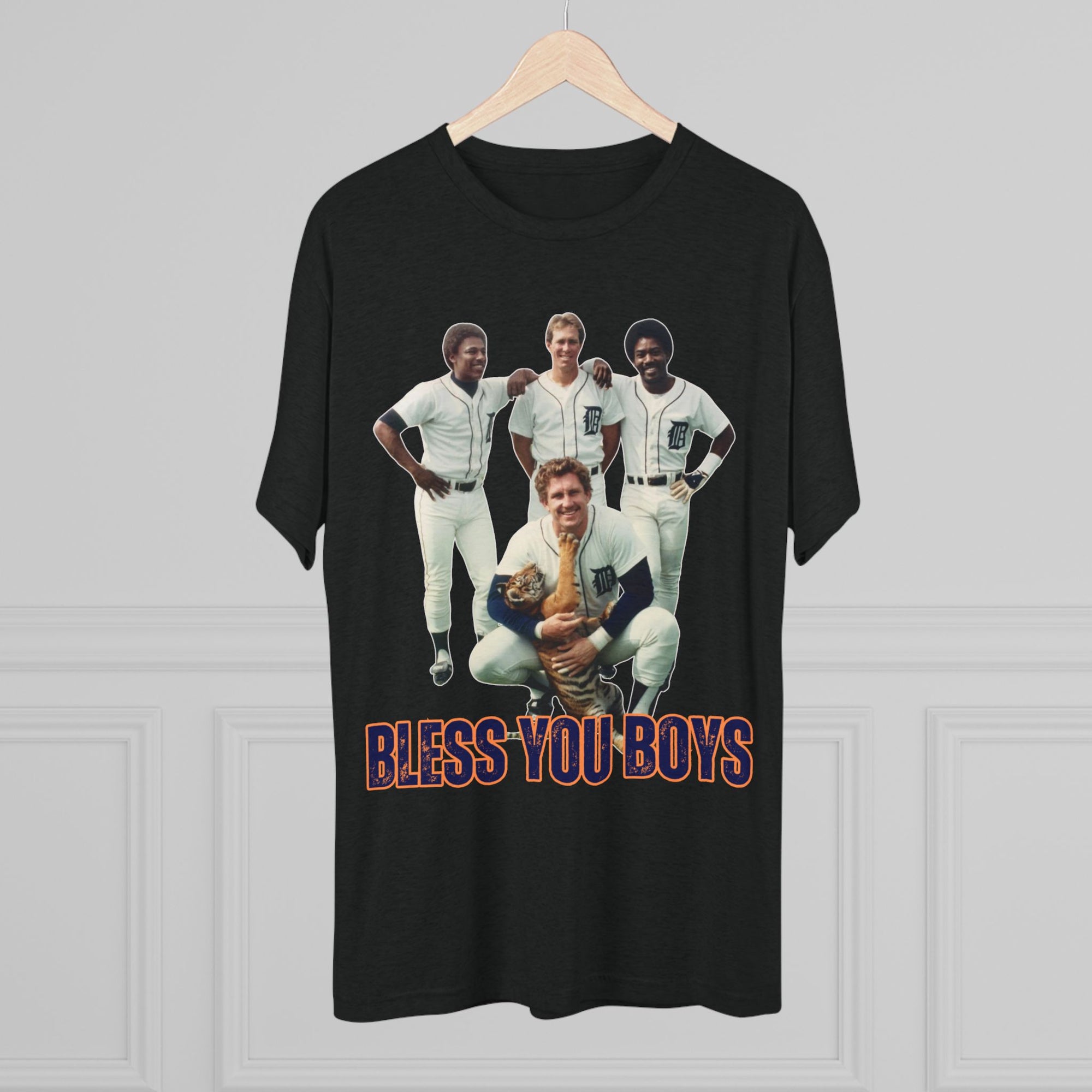 Vintage 1984 Detroit Tigers Baseball Tee, Alan Trammell, Lou Whitaker, Chet Lemon, Real Tiger, Bless you Boys, Retro Sports Shirt