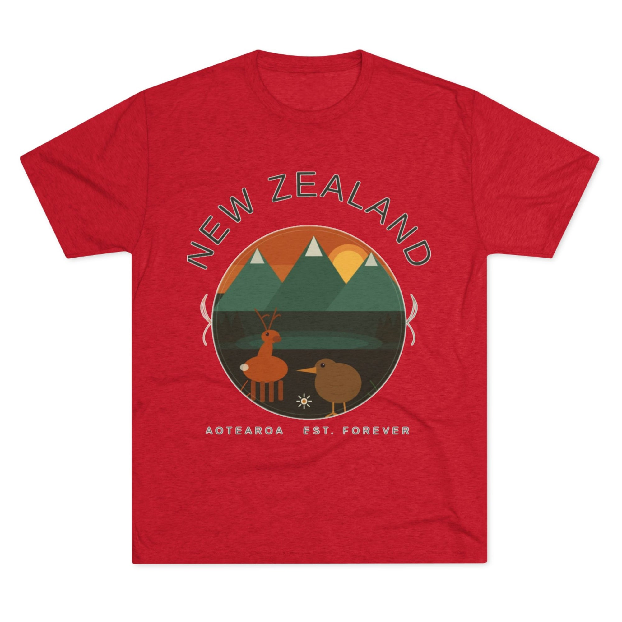 Aotearoa New Zealand Tri-Blend Tee, Classic Soft Shirt for Men &amp; Women, Kiwi Travel Top, Vintage Tshirt, Souvenir