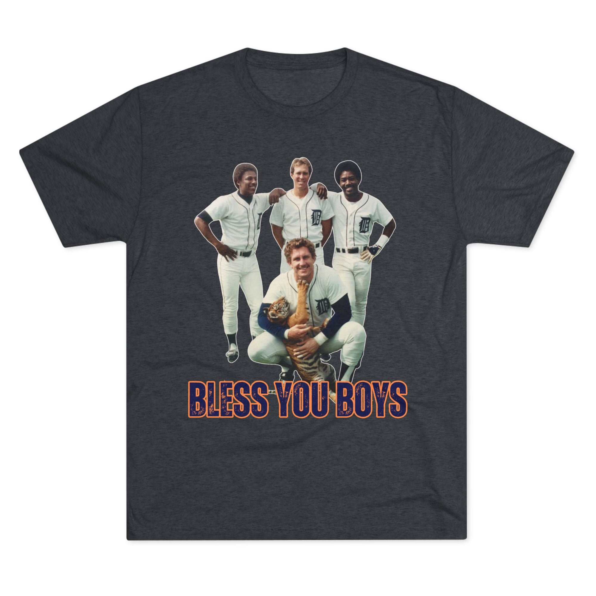 Vintage 1984 Detroit Tigers Baseball Tee, Alan Trammell, Lou Whitaker, Chet Lemon, Real Tiger, Bless you Boys, Retro Sports Shirt