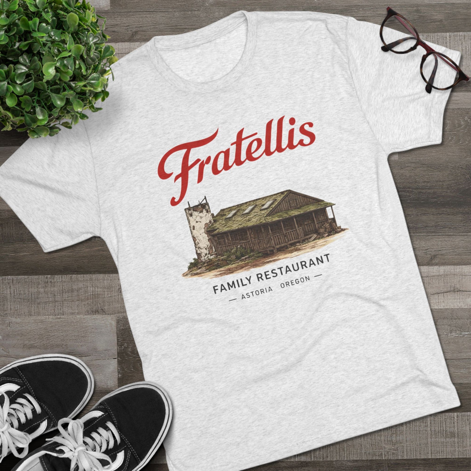 Fratellis Restaurant Shirt, Goonies Fan Tee, Astoria Oregon Shirt, 80s Movie Gift, Funny Fake Restaurant Tee, Goonies Never Say Die