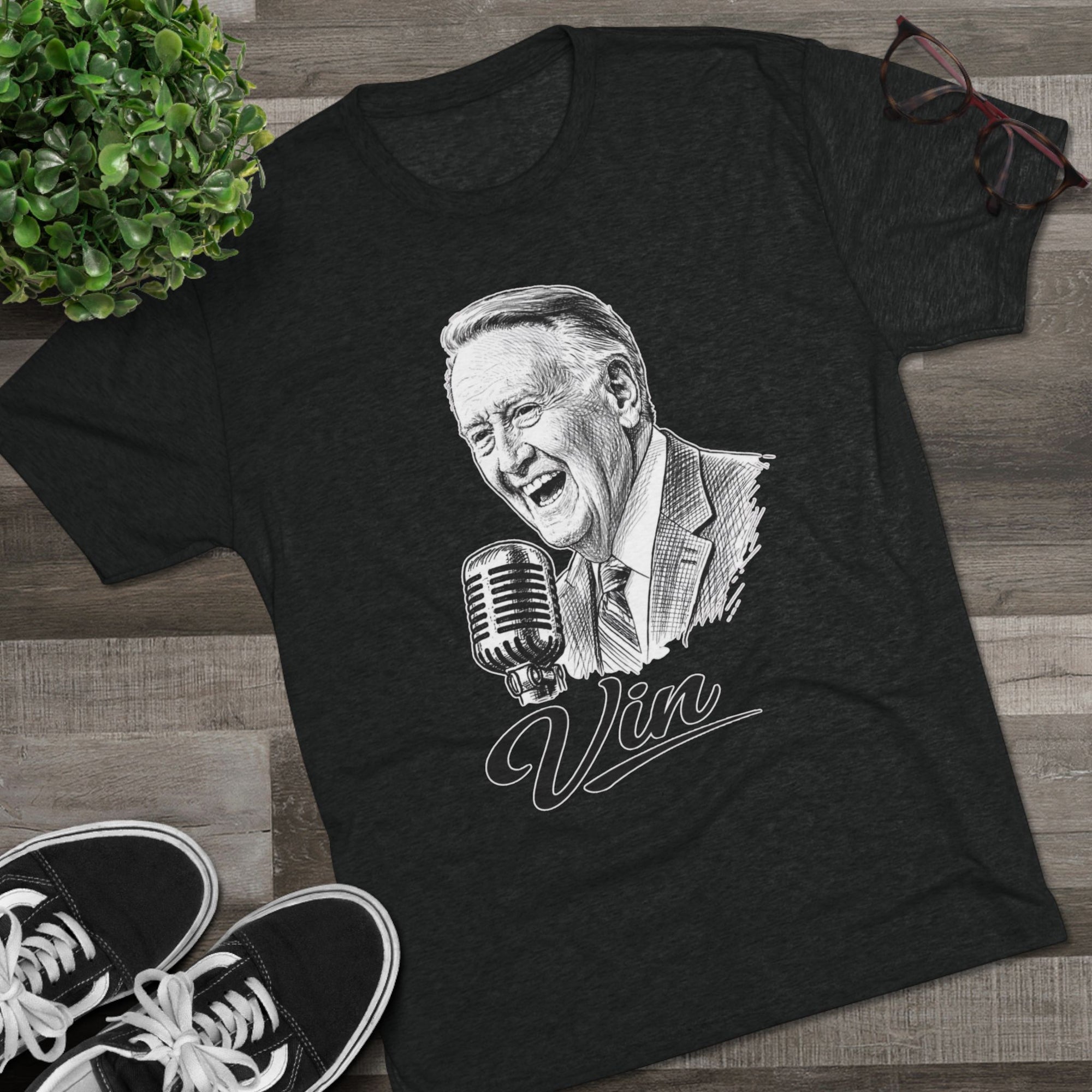 Vin Scully Shirt, Baseball Broadcaster Tribute Tee, Vintage Baseball Announcer Shirt, Dodgers Broadcaster Inspired Shirt, Baseball Fan Gift