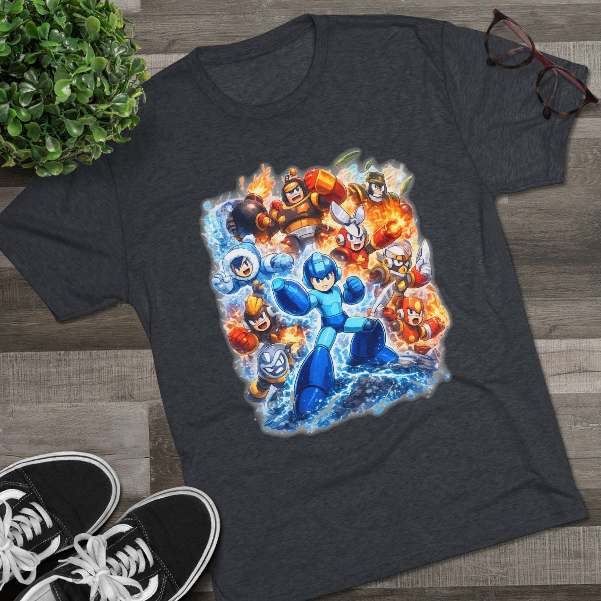 Blue Bomber Shirt | Retro Gaming Tee | 8 Bit Gamer Shirt | Robot Hero Shirt | Video Game Tee | Classic Gamer Gift | Boss Battle Shirt