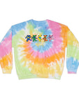 Dancing Rainbow Bears Sweatshirt | Light Blue Tie-Dye Crewneck