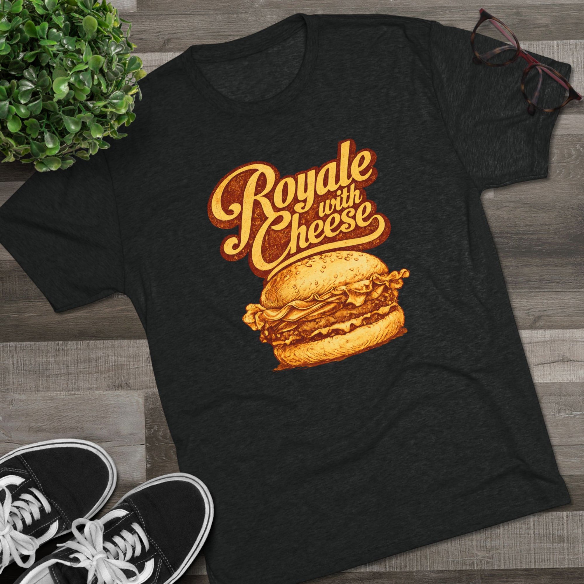 Royale With Cheese Shirt, Retro Burger Tee, Funny Movie Quote T-Shirt, Foodie Gift for Him, Vintage Graphic Tee, Burger Lover Shirt