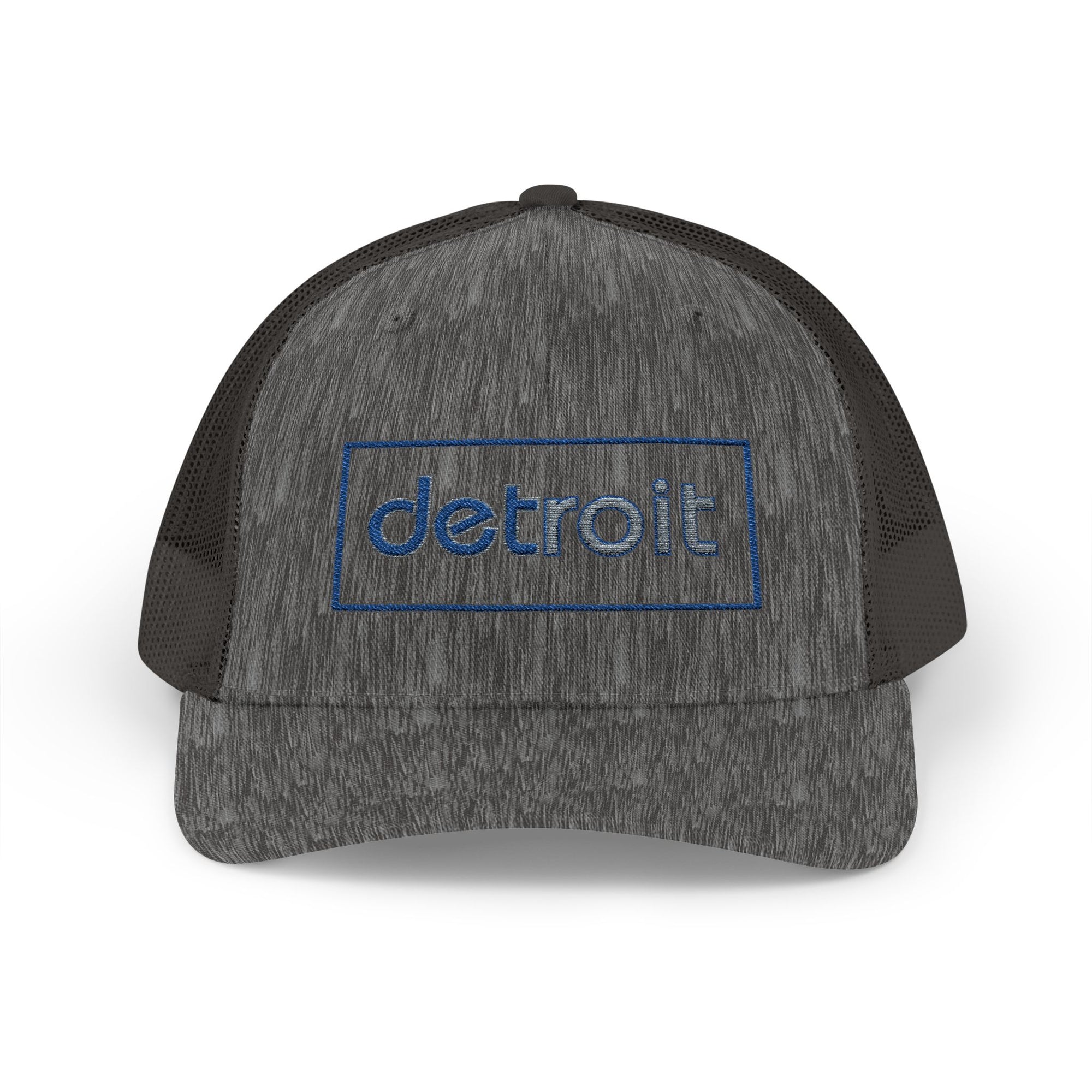 Detroit Embroidered Hat | Blue and Silver Cap | Detroit Football Hat | Minimalist Detroit Hat | Snapback Trucker Cap Gift