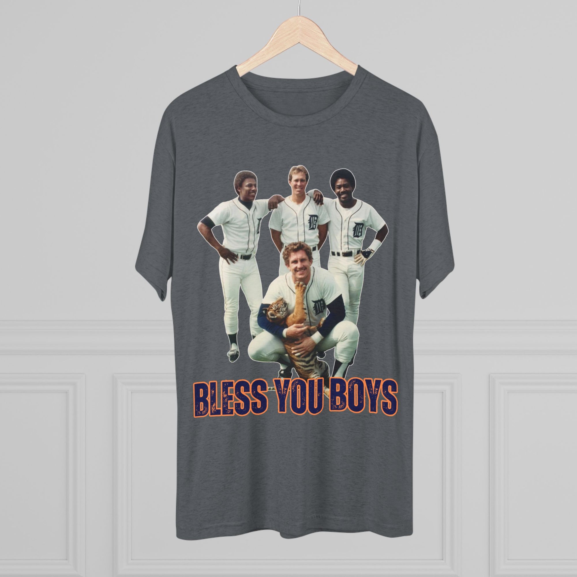 Vintage 1984 Detroit Tigers Baseball Tee, Alan Trammell, Lou Whitaker, Chet Lemon, Real Tiger, Bless you Boys, Retro Sports Shirt