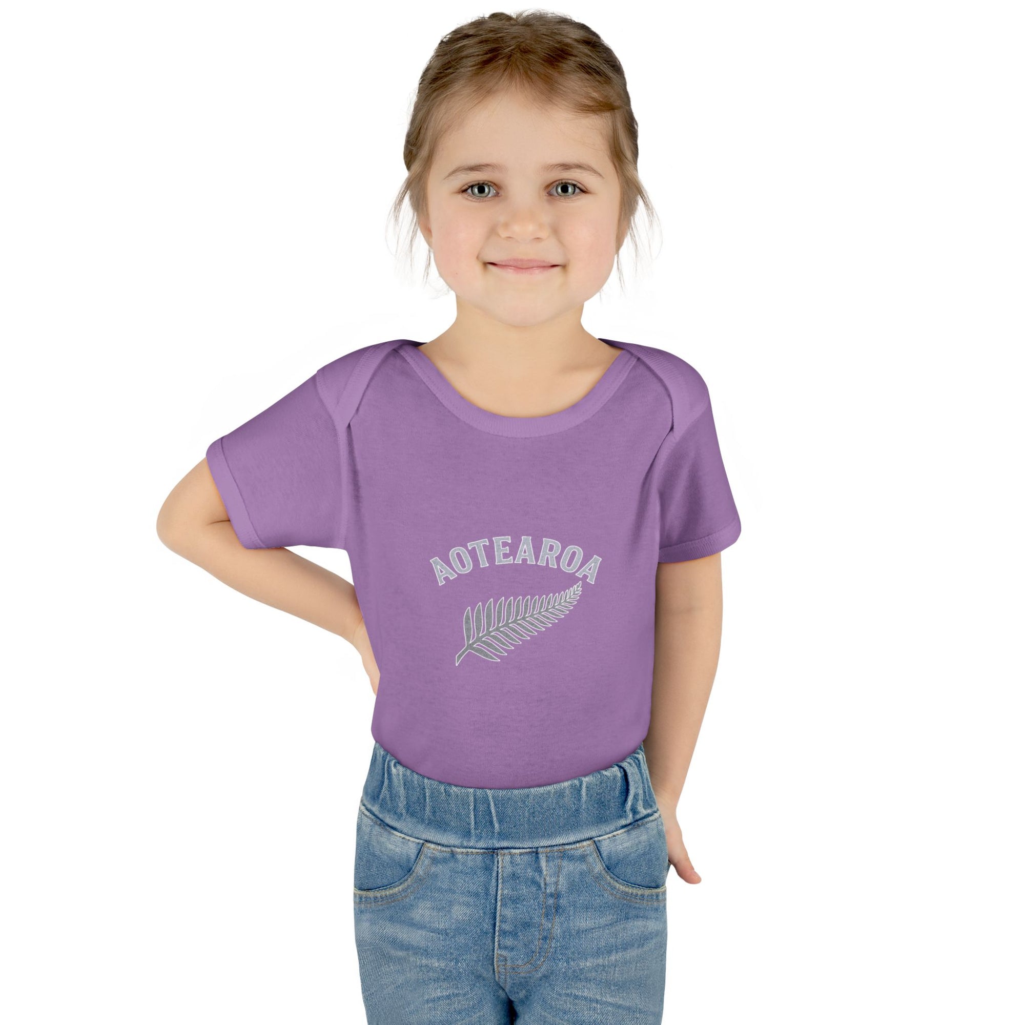 New Zealand Baby Onesie | Aotearoa Baby Outfit | Kiwi Infant Bodysuit | NZ Baby Clothes | Silver Fern Baby Gift