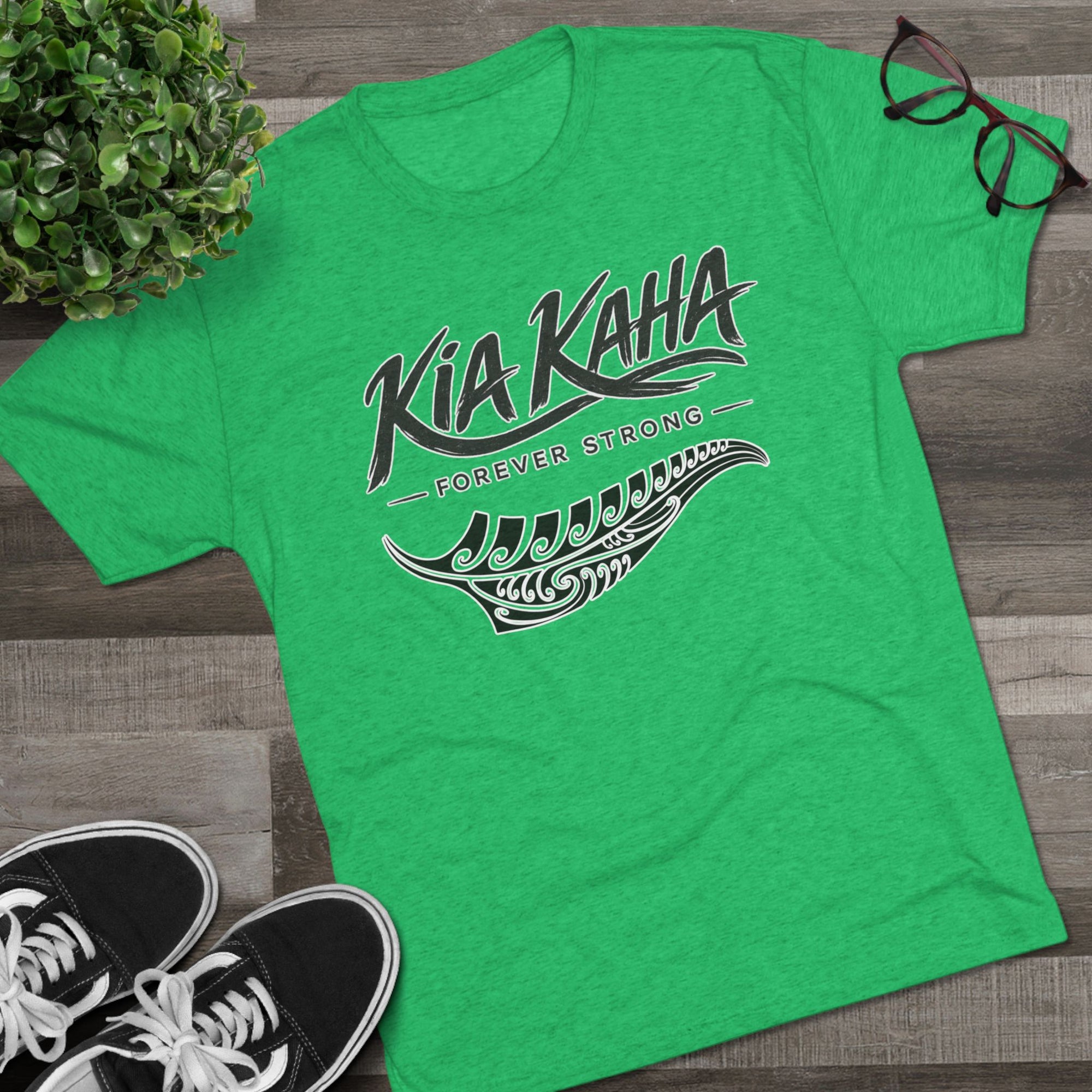 Kia Kaha Forever Strong Tee | Maori Koru Fern Design