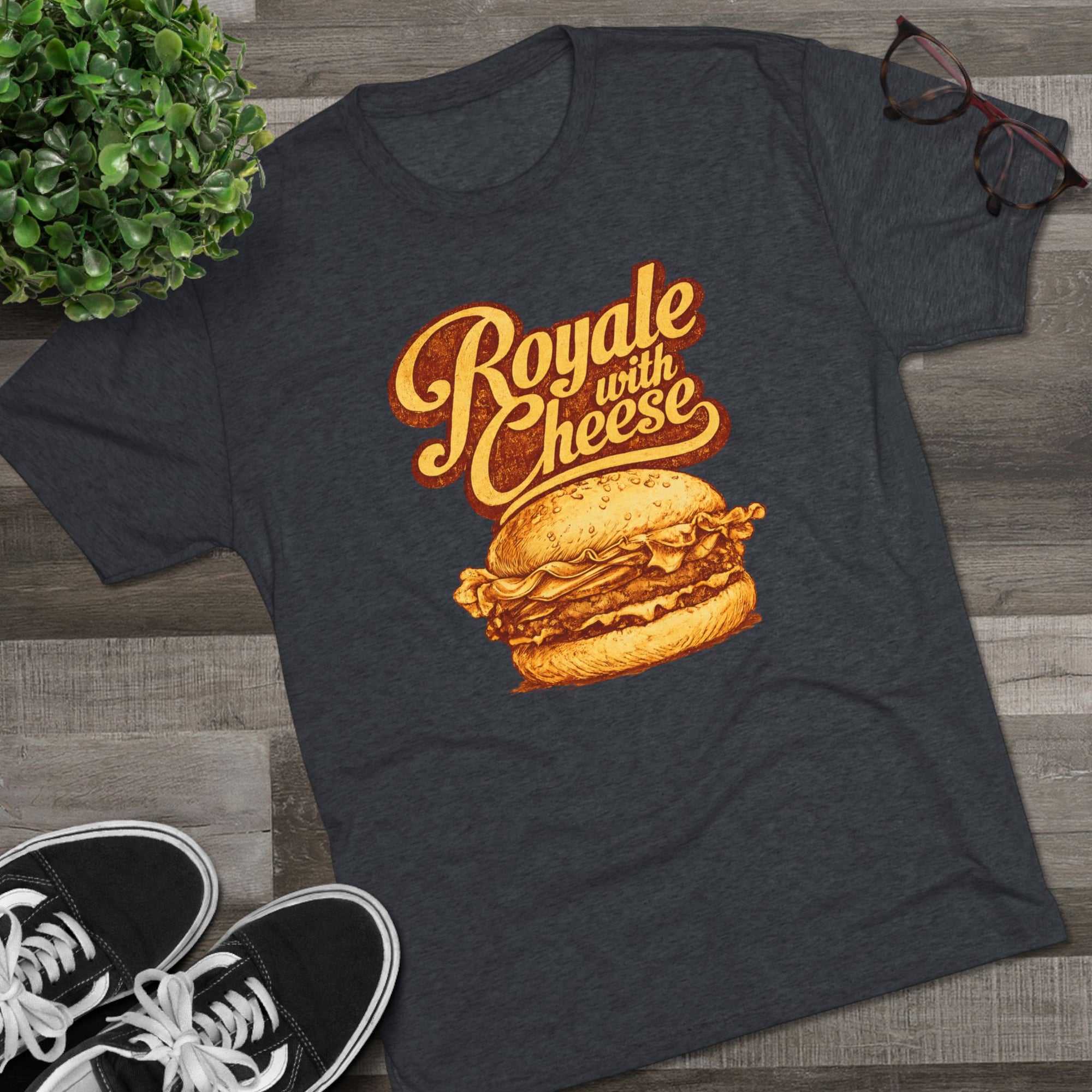 Royale With Cheese Shirt, Retro Burger Tee, Funny Movie Quote T-Shirt, Foodie Gift for Him, Vintage Graphic Tee, Burger Lover Shirt