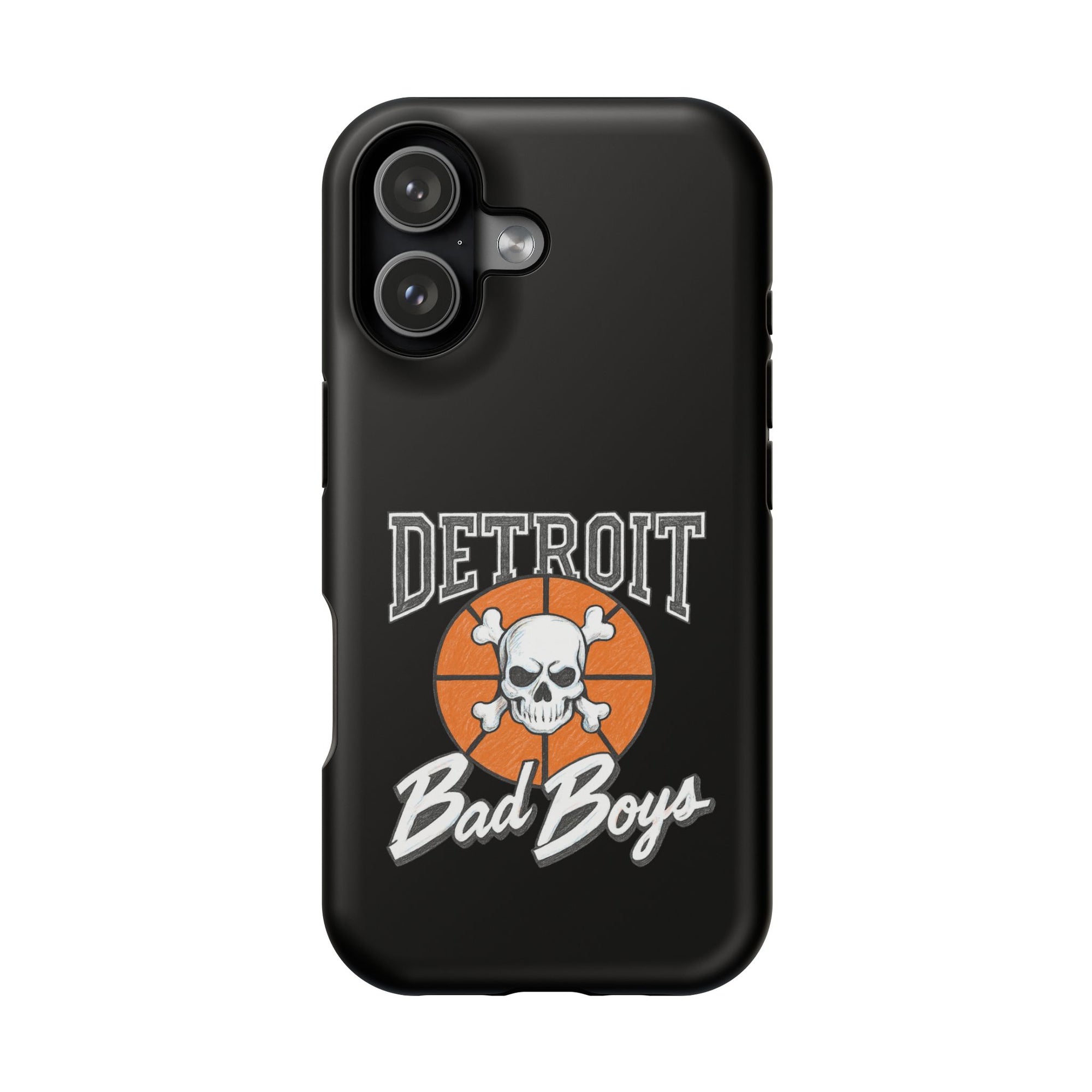Detroit Bad Boys Skull Basketball Phone Case - Magnetic Impact-Resistant Case