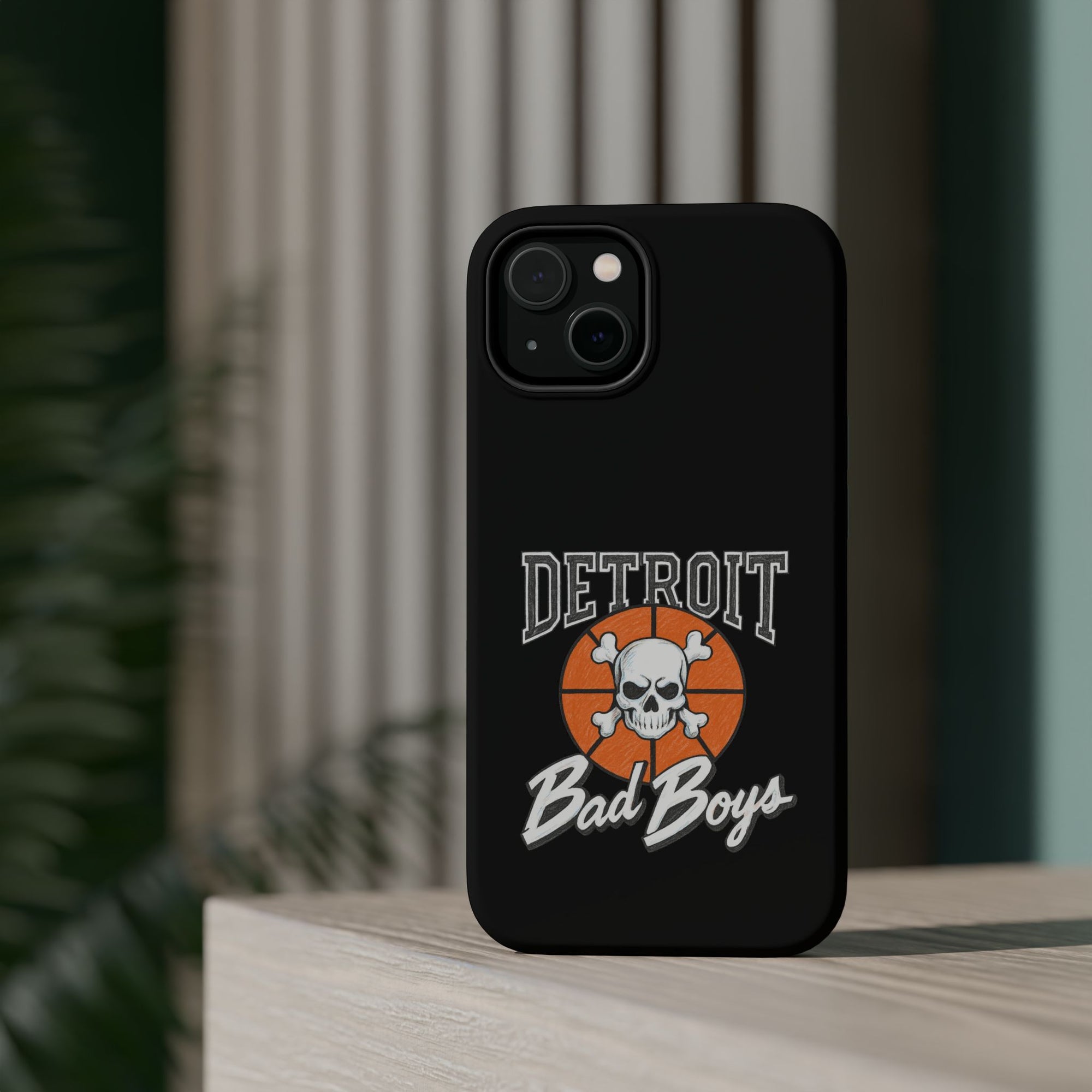 Detroit Bad Boys Skull Basketball Phone Case - Magnetic Impact-Resistant Case