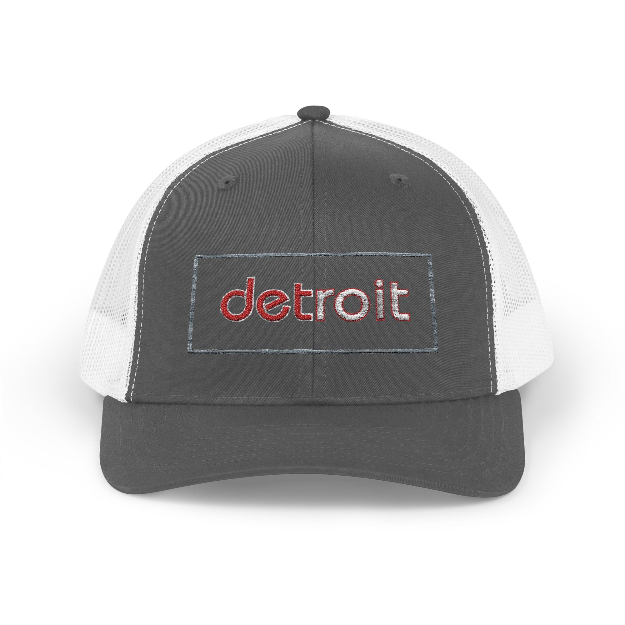 Detroit Hat Embroidered | Red White Detroit Cap | Lowercase Detroit Hat | Detroit Hockey Colors Hat | Minimalist Snapback | Trucker Hat