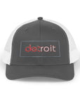 Detroit Hat Embroidered | Red White Detroit Cap | Lowercase Detroit Hat | Detroit Hockey Colors Hat | Minimalist Snapback | Trucker Hat