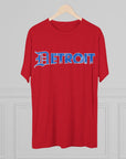 Copy of Detroit Blue & White Triblend T-Shirt | Old English Detroit Tee | Super Soft Vintage Detroit Shirt | Detroit Streetwear | Motor City Tee