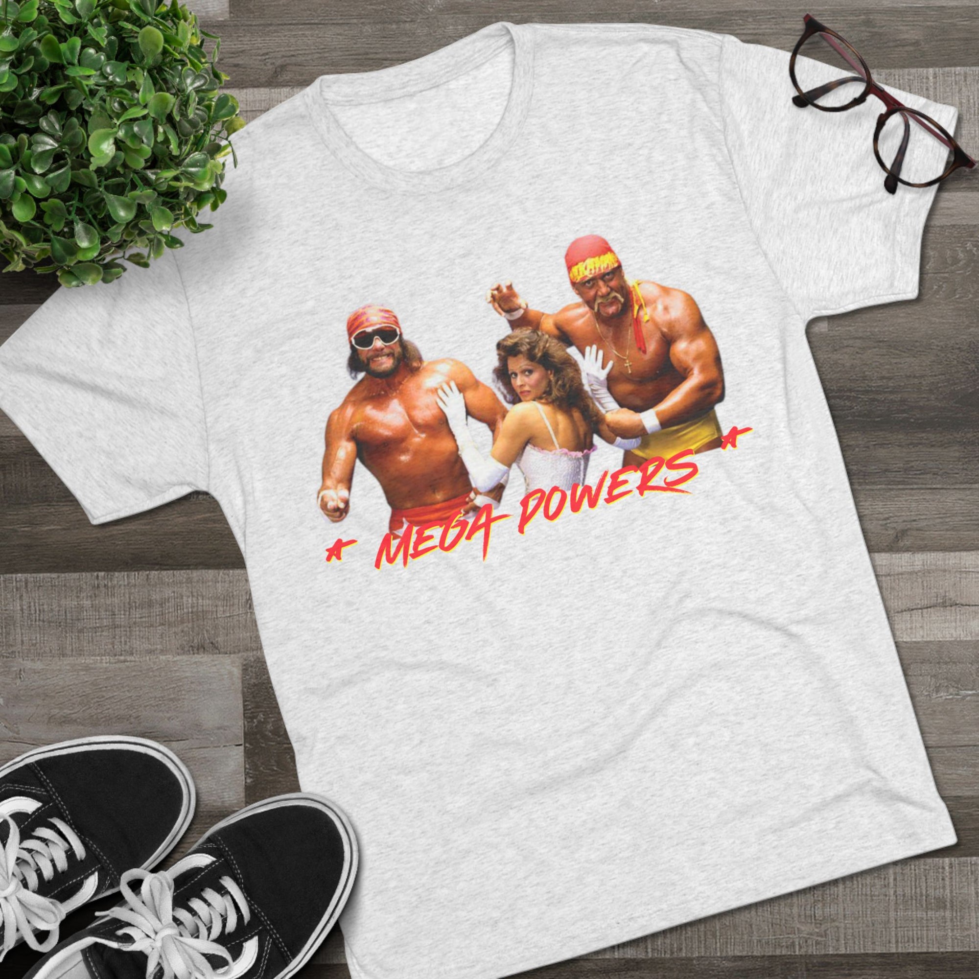 Mega Powers Tee | Vintage Wrestlers Hulk Hogan Randy Savage Macho Man