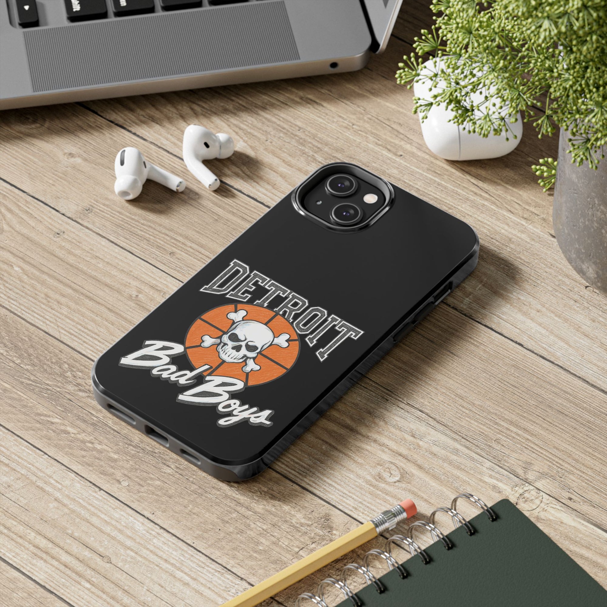 Detroit Bad Boys Phone Case | Basketball Skull Design - Tough Case