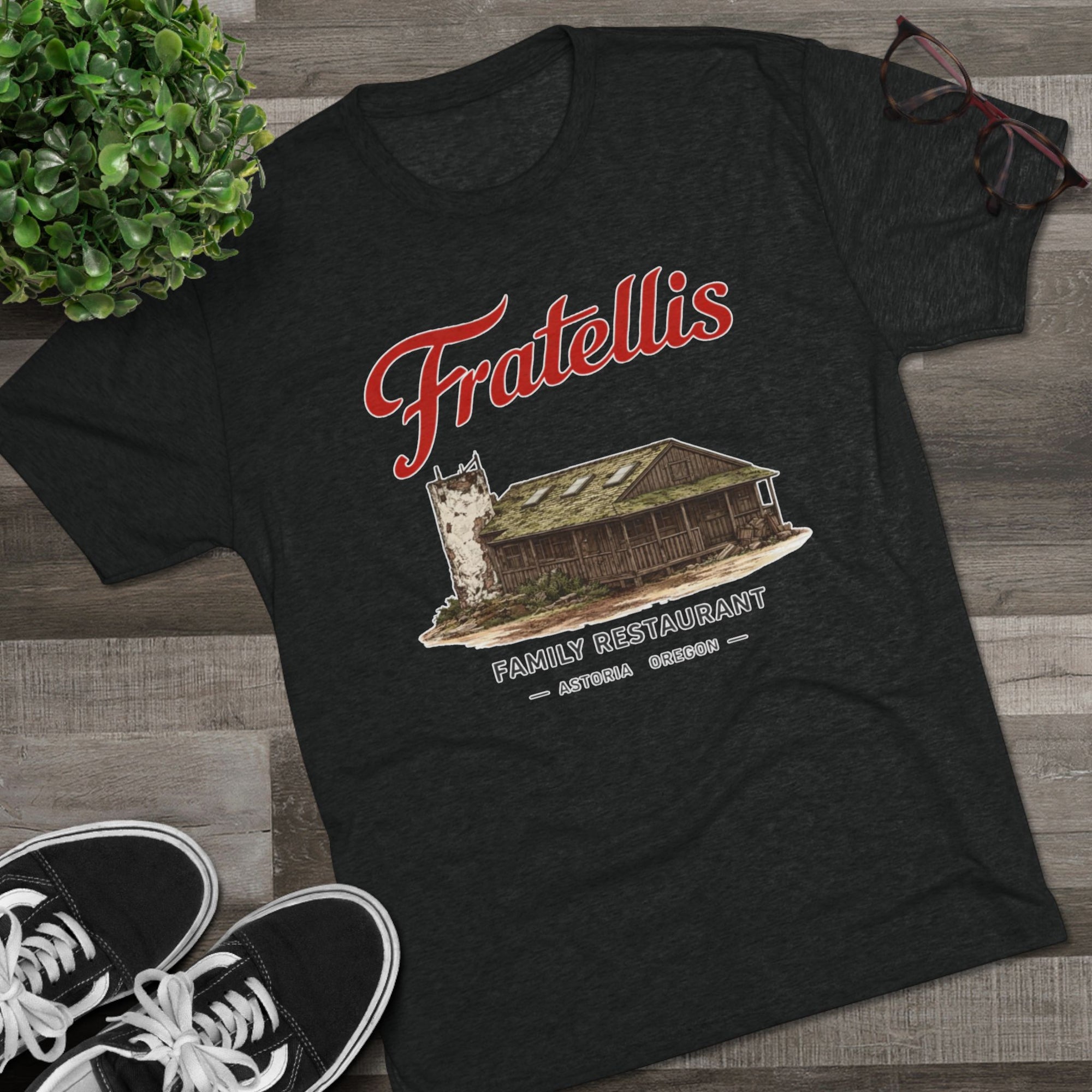 Fratellis Restaurant Shirt, Goonies Fan Tee, Astoria Oregon Shirt, 80s Movie Gift, Funny Fake Restaurant Tee, Goonies Never Say Die