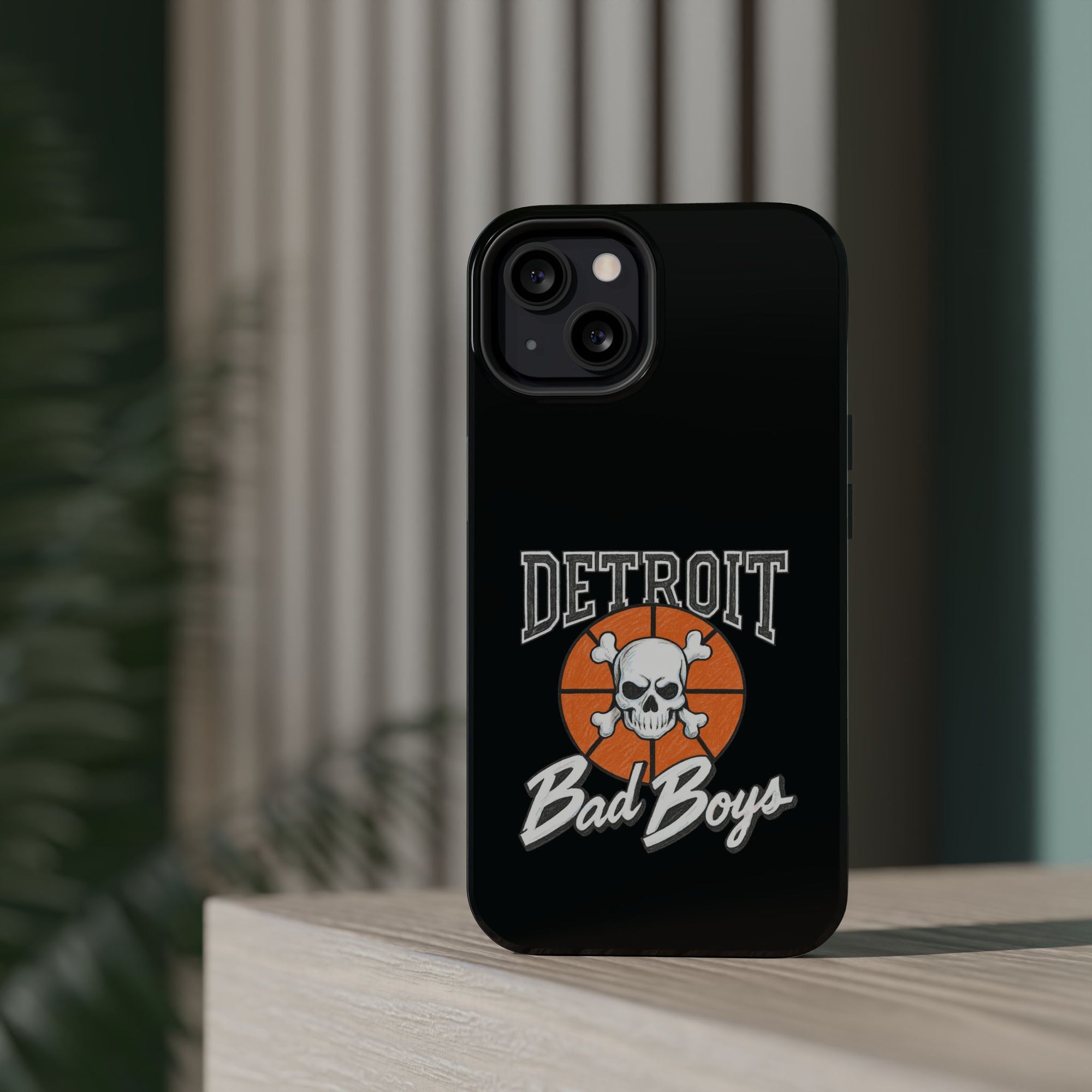 Detroit Bad Boys Skull Basketball Phone Case - Magnetic Impact-Resistant Case