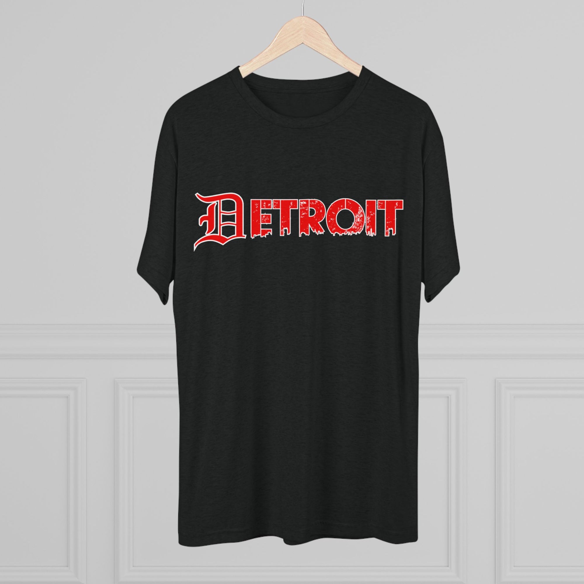 Detroit Triblend T-Shirt | Old English Detroit Tee | Super Soft Vintage Detroit Shirt | Premium Detroit Streetwear | Motor City Tee