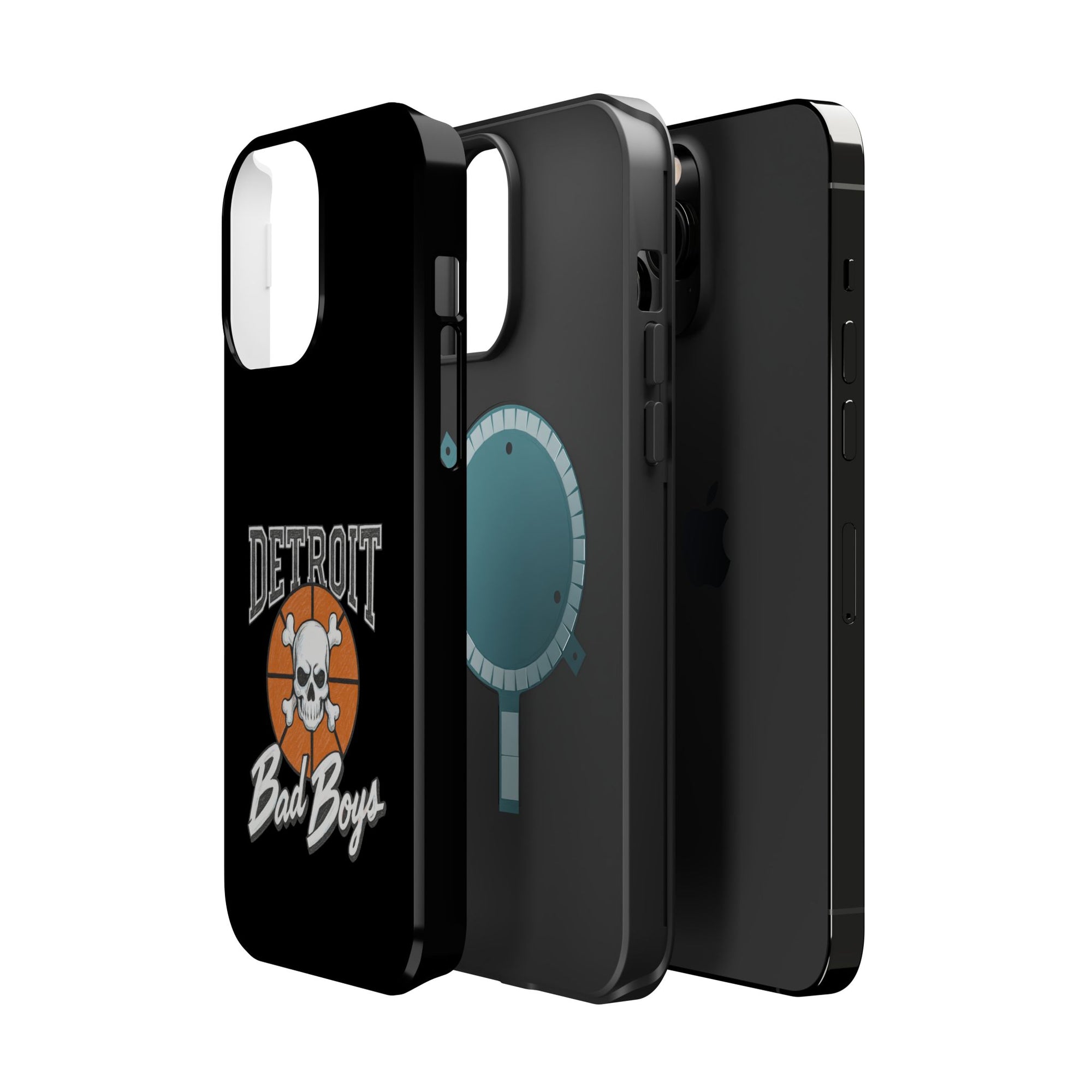 Detroit Bad Boys Skull Basketball Phone Case - Magnetic Impact-Resistant Case