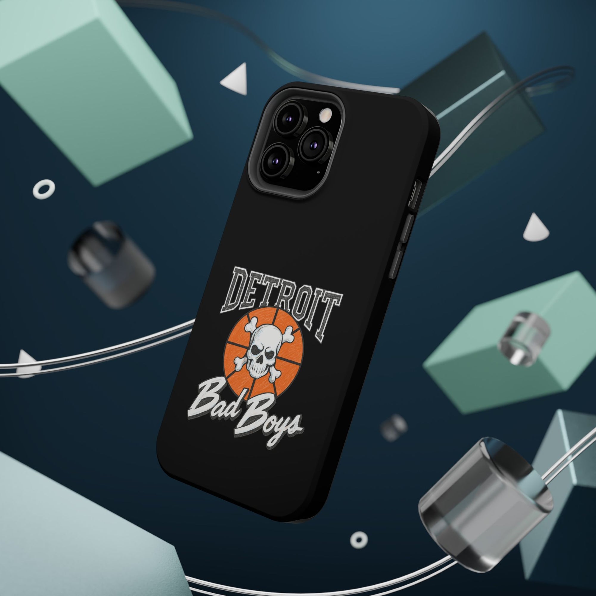 Detroit Bad Boys Skull Basketball Phone Case - Magnetic Impact-Resistant Case