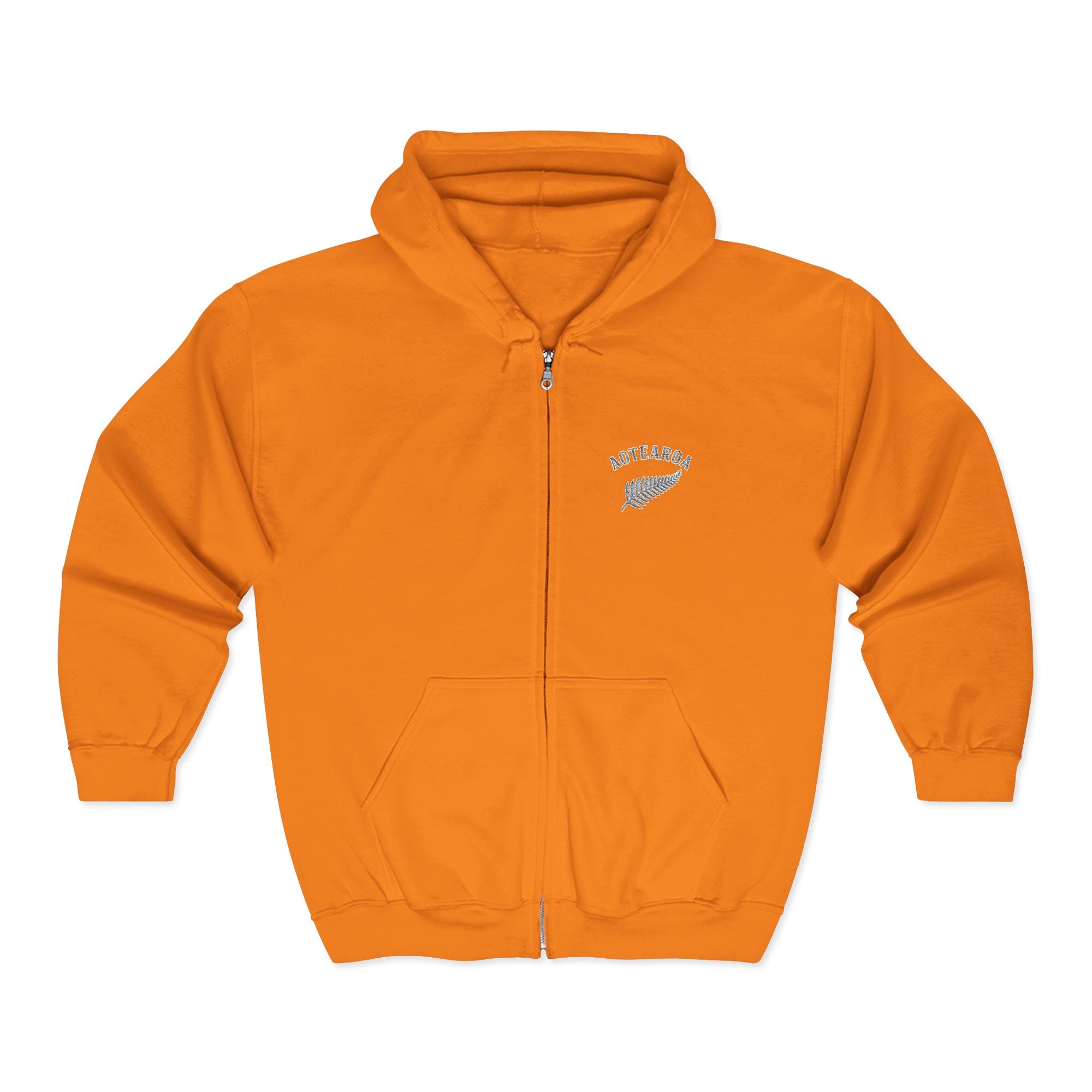 Aotearoa Zip Hoodie | New Zealand Hoodie | Silver Fern Hoodie | Kiwi Hoodie | Full Zip Hooded Sweatshirt | NZ Pride Hoodie