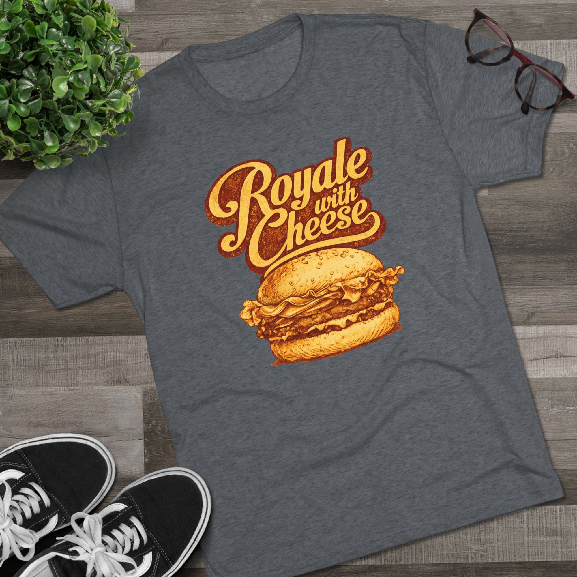 Royale With Cheese Shirt, Retro Burger Tee, Funny Movie Quote T-Shirt, Foodie Gift for Him, Vintage Graphic Tee, Burger Lover Shirt