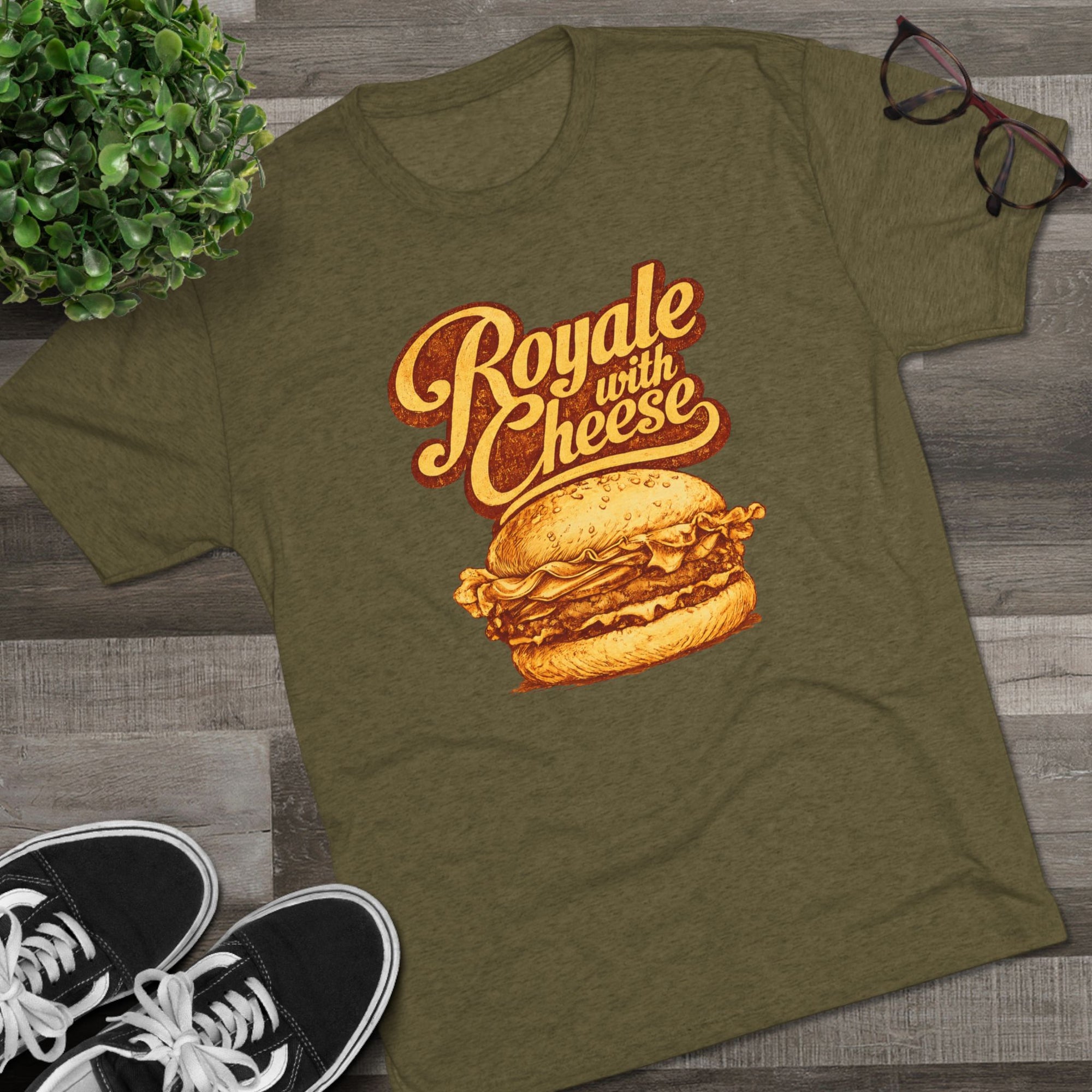 Royale With Cheese Shirt, Retro Burger Tee, Funny Movie Quote T-Shirt, Foodie Gift for Him, Vintage Graphic Tee, Burger Lover Shirt
