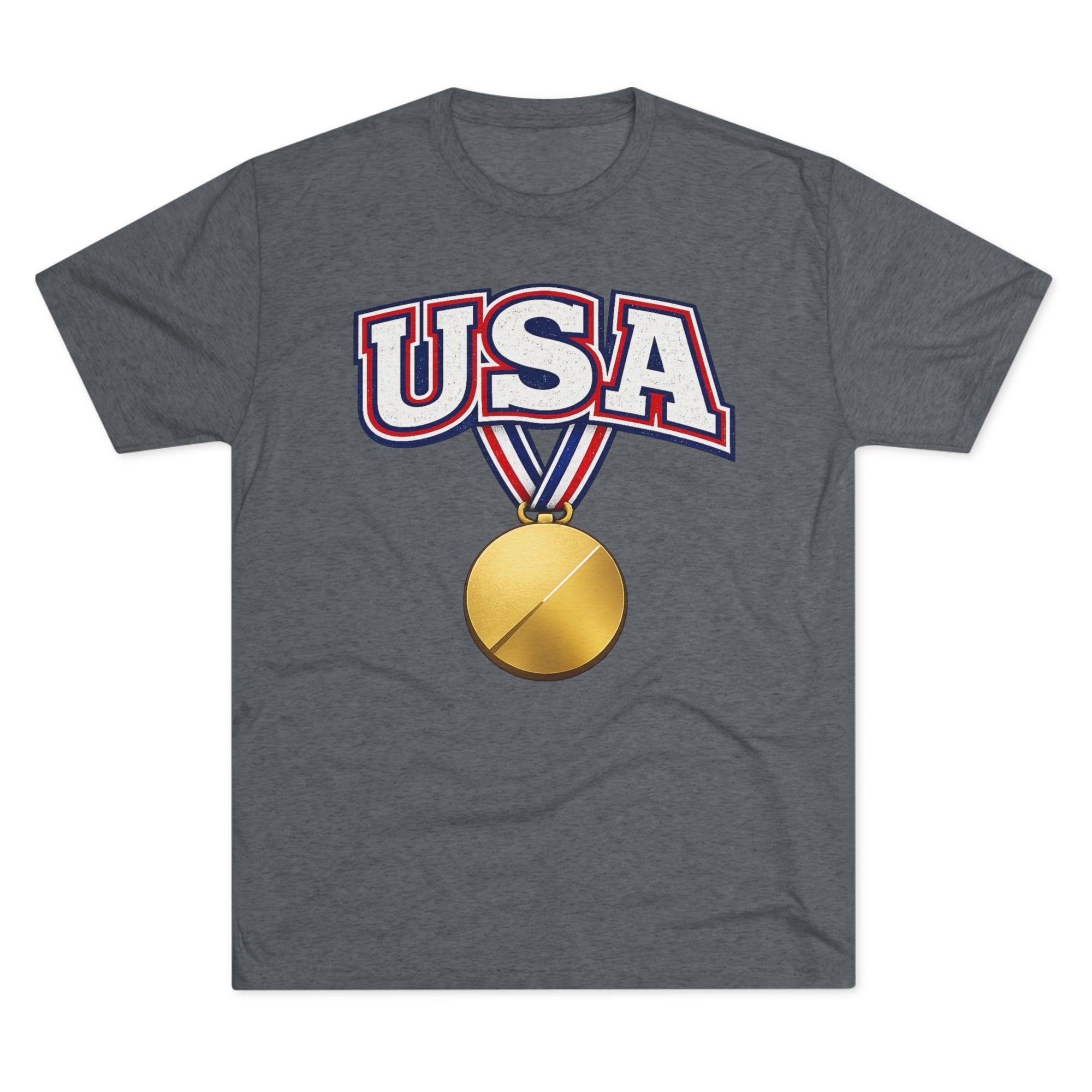 USA Medal Graphic Tee | Patriotic Sports Shirt, 4th of July Apparel