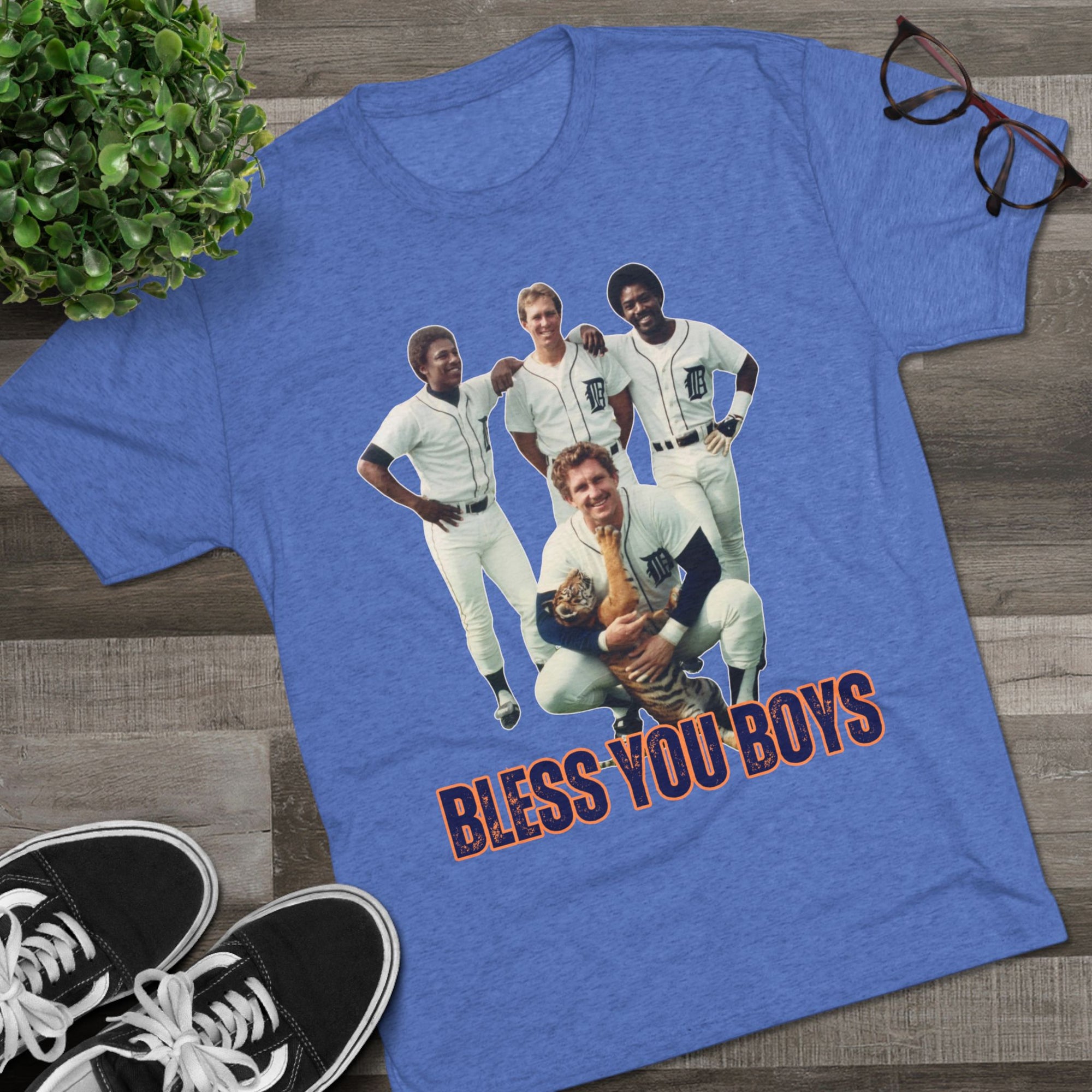 Vintage 1984 Detroit Tigers Baseball Tee, Alan Trammell, Lou Whitaker, Chet Lemon, Real Tiger, Bless you Boys, Retro Sports Shirt