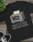 PC Load Letter printer graphic Tee | "What the fuck does that mean?!"