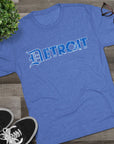 Copy of Detroit Blue & White Triblend T-Shirt | Old English Detroit Tee | Super Soft Vintage Detroit Shirt | Detroit Streetwear | Motor City Tee