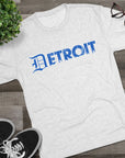 Copy of Detroit Blue & White Triblend T-Shirt | Old English Detroit Tee | Super Soft Vintage Detroit Shirt | Detroit Streetwear | Motor City Tee