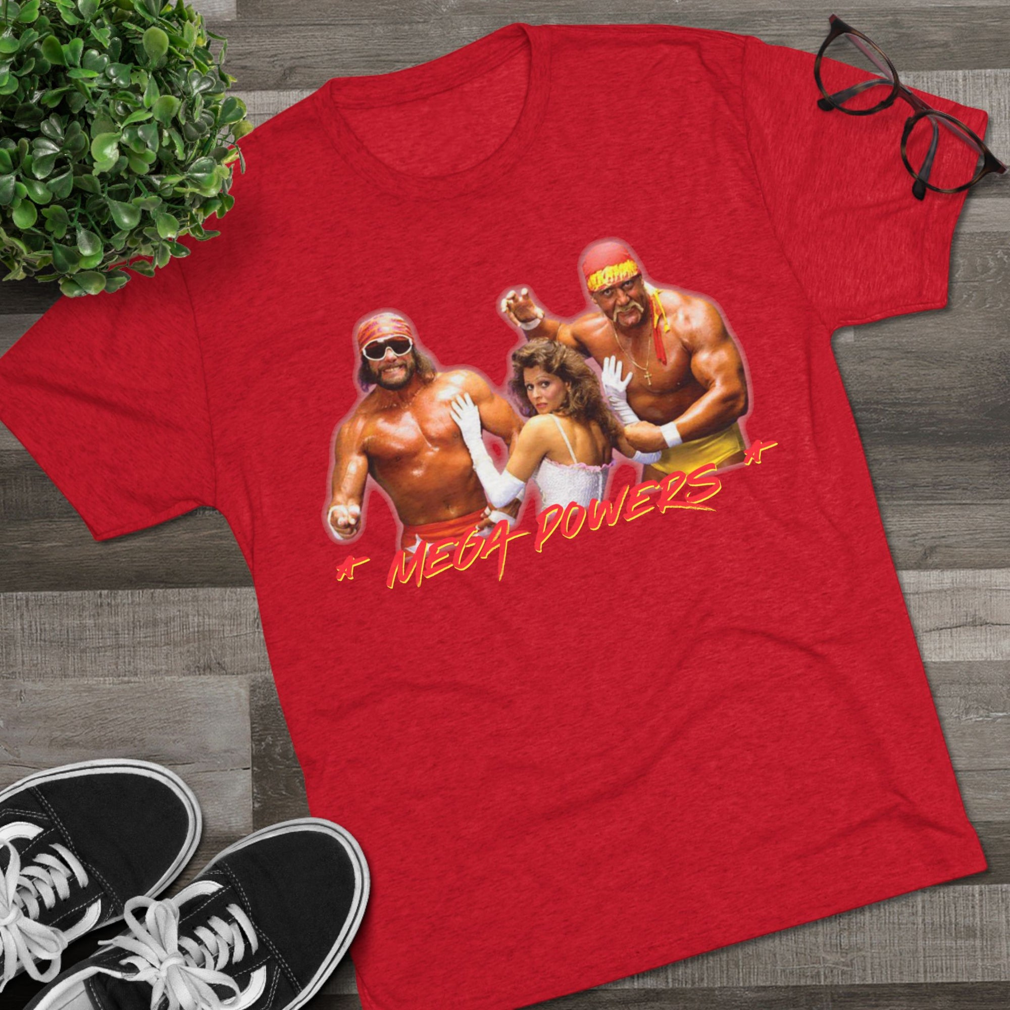 Mega Powers Tee | Vintage Wrestlers Hulk Hogan Randy Savage Macho Man