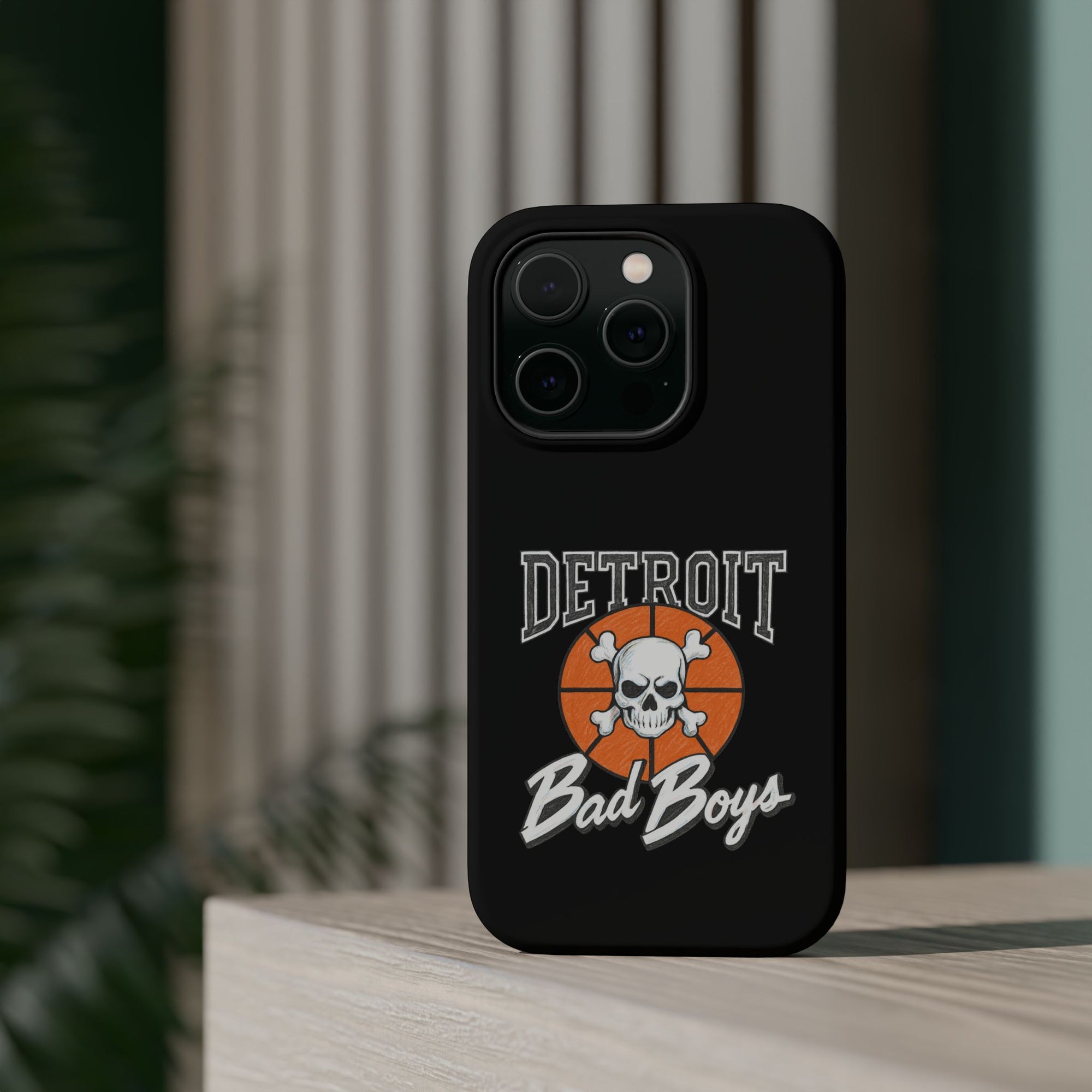 Detroit Bad Boys Skull Basketball Phone Case - Magnetic Impact-Resistant Case