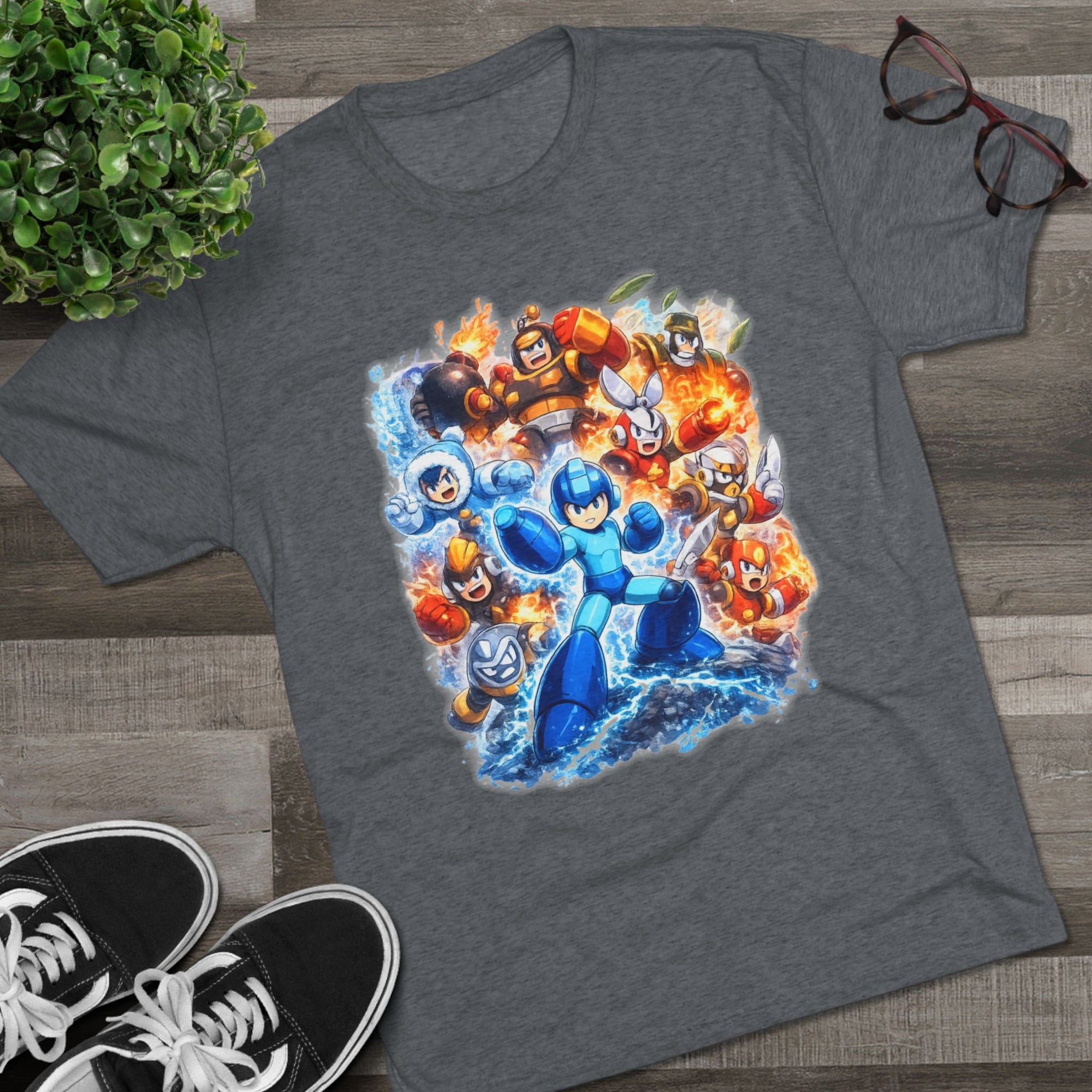 Blue Bomber Shirt | Retro Gaming Tee | 8 Bit Gamer Shirt | Robot Hero Shirt | Video Game Tee | Classic Gamer Gift | Boss Battle Shirt