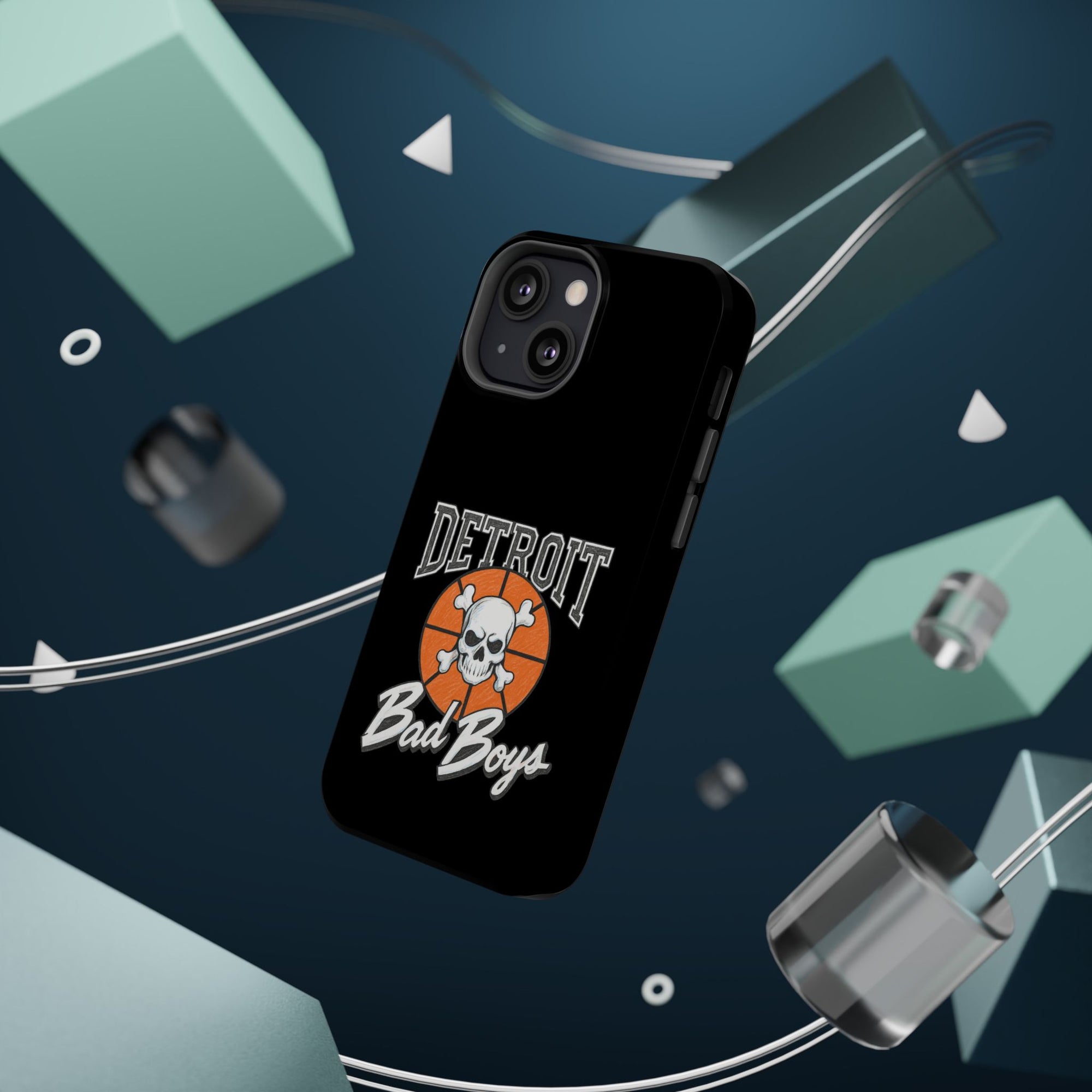 Detroit Bad Boys Skull Basketball Phone Case - Magnetic Impact-Resistant Case