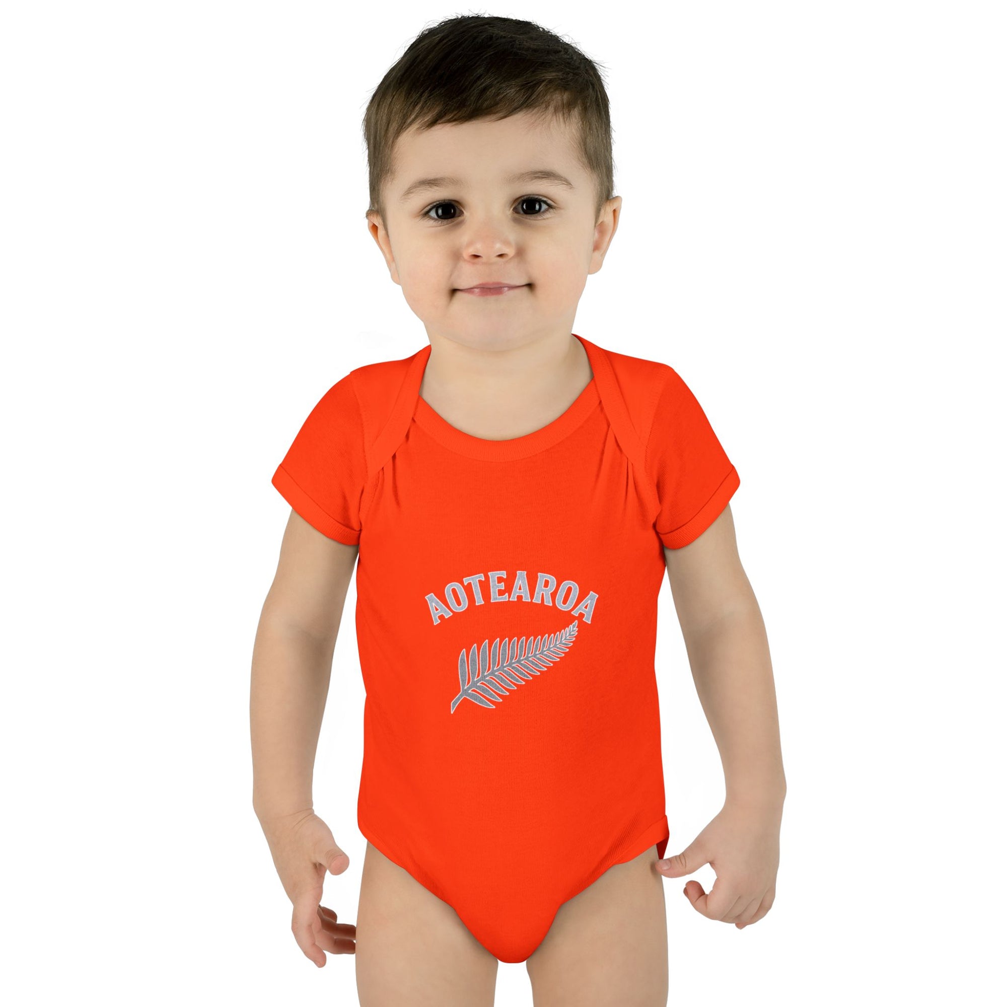 New Zealand Baby Onesie | Aotearoa Baby Outfit | Kiwi Infant Bodysuit | NZ Baby Clothes | Silver Fern Baby Gift