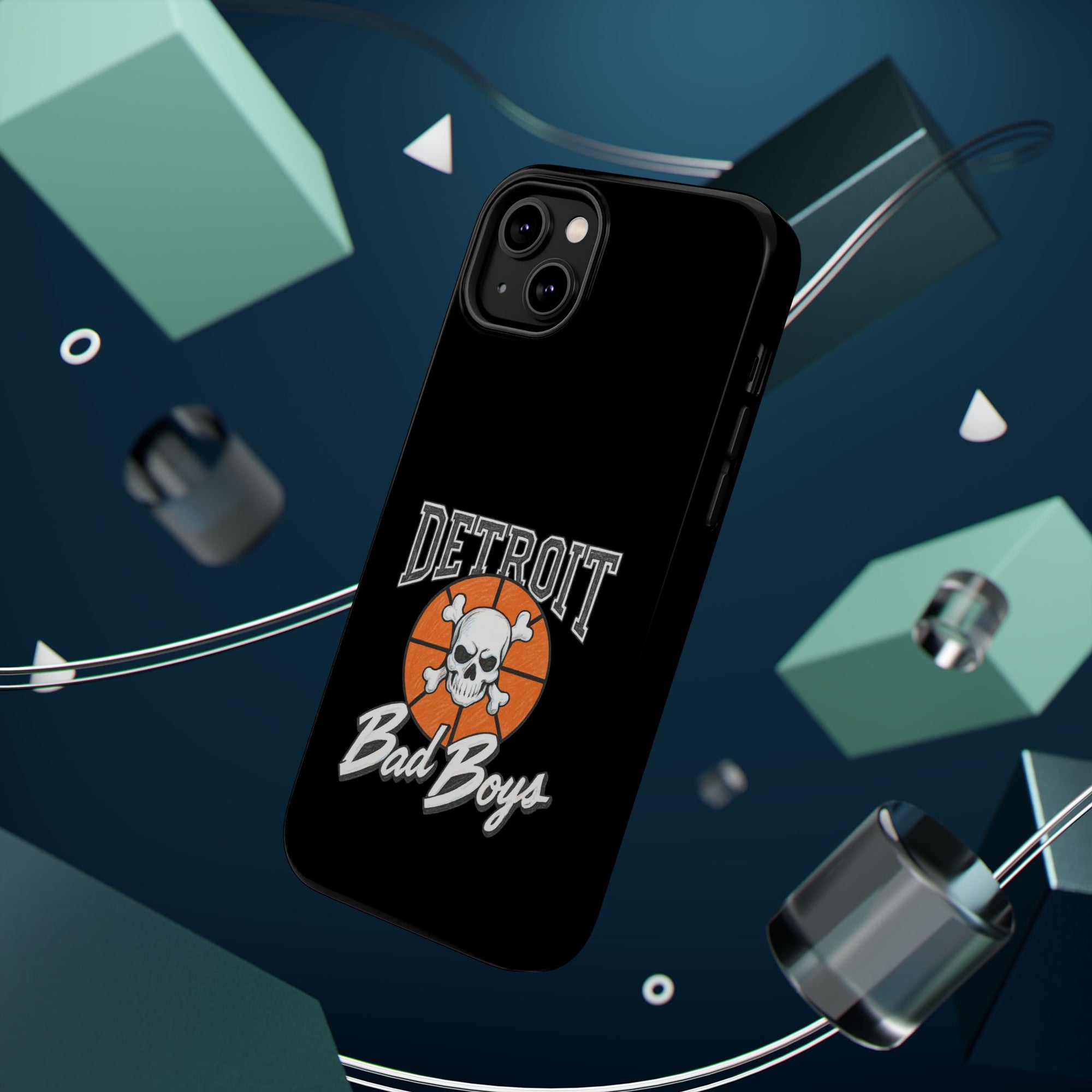 Detroit Bad Boys Skull Basketball Phone Case - Magnetic Impact-Resistant Case