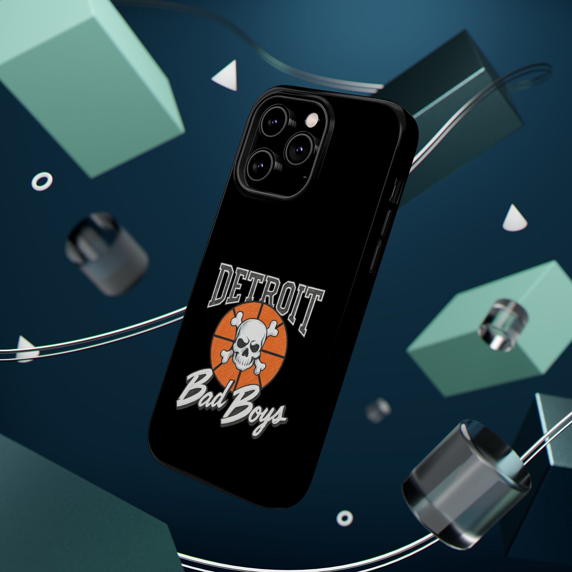 Detroit Bad Boys Skull Basketball Phone Case - Magnetic Impact-Resistant Case